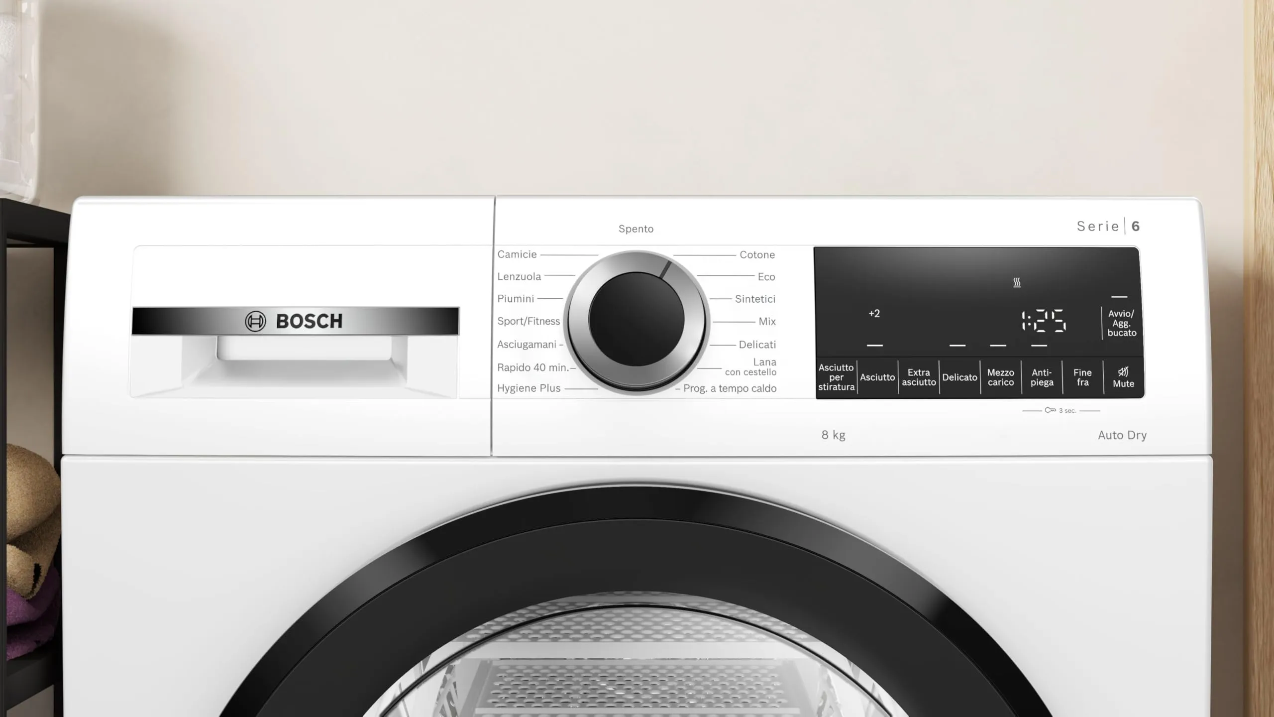 Bosch Serie 6 WQG233D0II Asciugatrice a pompa di calore 8kg Bianco - immagine 8