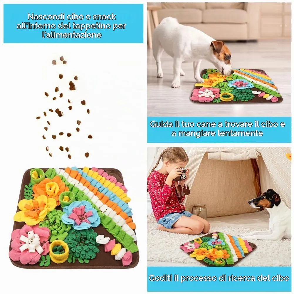 OSDUE Tappeto Olfattivo per Cani, 50cm, Lavabile e Antiscivolo, Giocattolo di Foraggiamento e Attivazione Mentale - immagine 4