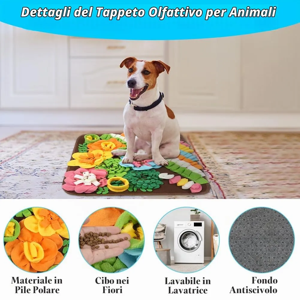 OSDUE Tappeto Olfattivo per Cani, 50cm, Lavabile e Antiscivolo, Giocattolo di Foraggiamento e Attivazione Mentale - immagine 6