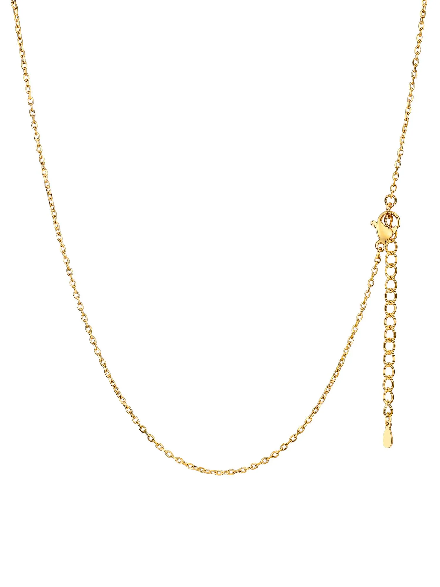 FaithHeart Collana in Acciaio Inossidabile Oro 1.4mm 55cm - immagine 1