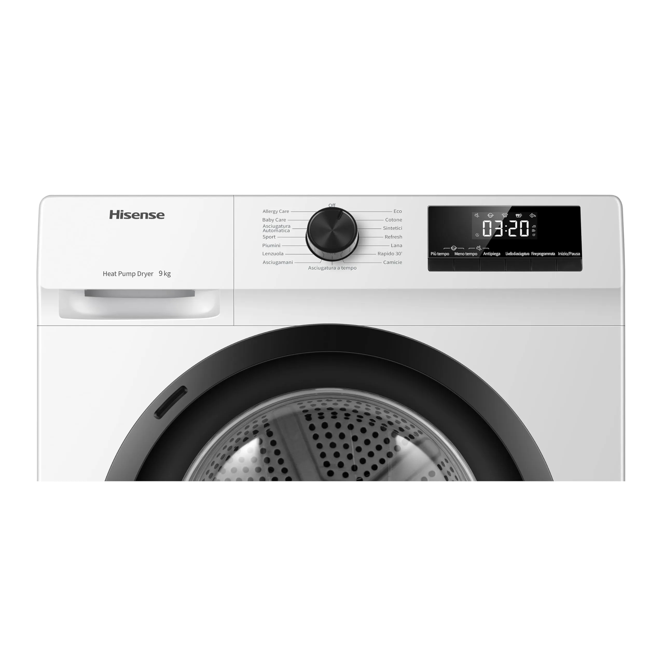 Hisense DHQE900UWDC Asciugatrice a Pompa di Calore, 9 Kg, Classe D, Bianco - immagine 9