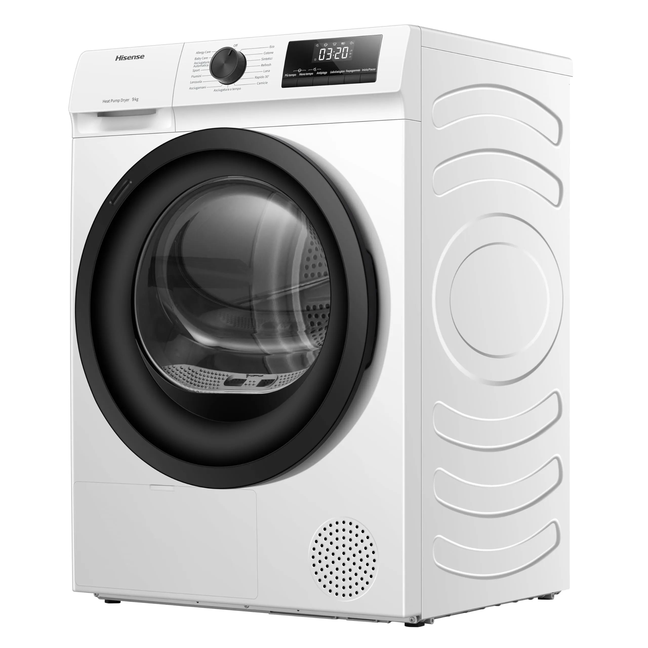 Hisense DHQE900UWDC Asciugatrice a Pompa di Calore, 9 Kg, Classe D, Bianco - immagine 11