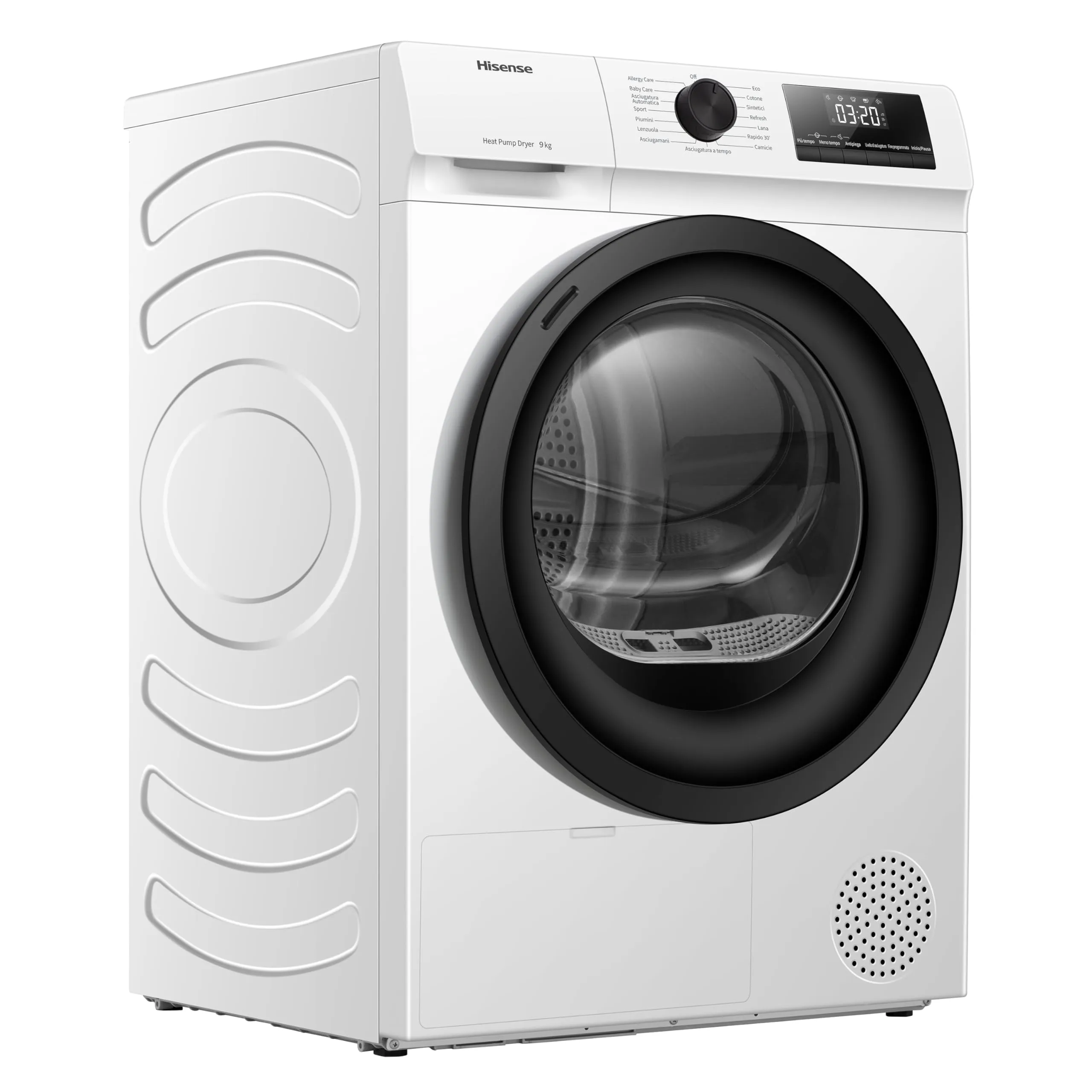 Hisense DHQE900UWDC Asciugatrice a Pompa di Calore, 9 Kg, Classe D, Bianco - immagine 12
