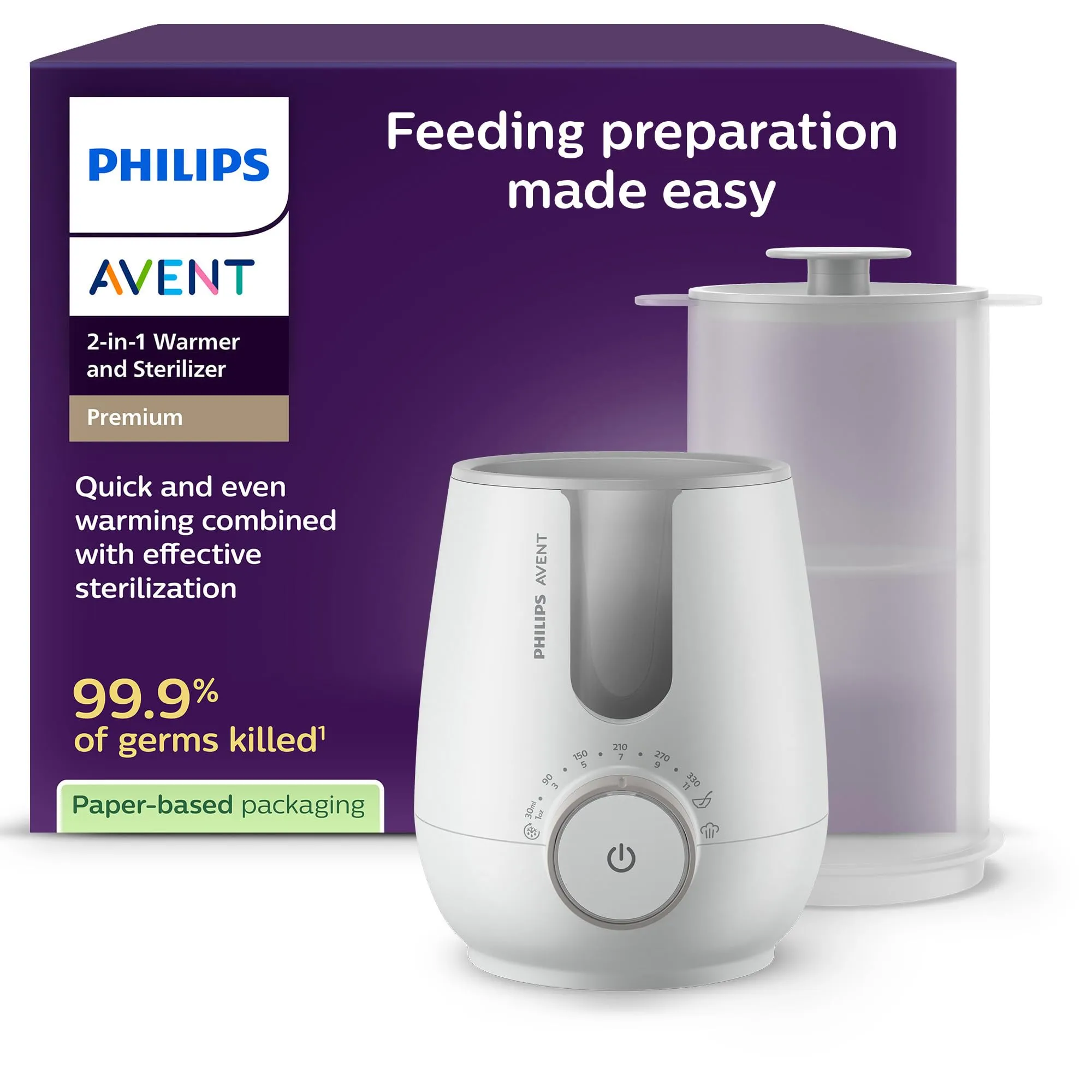 Philips Avent Premium 2-in-1 Scaldabiberon e Sterilizzatore SCF359/00 - immagine 1
