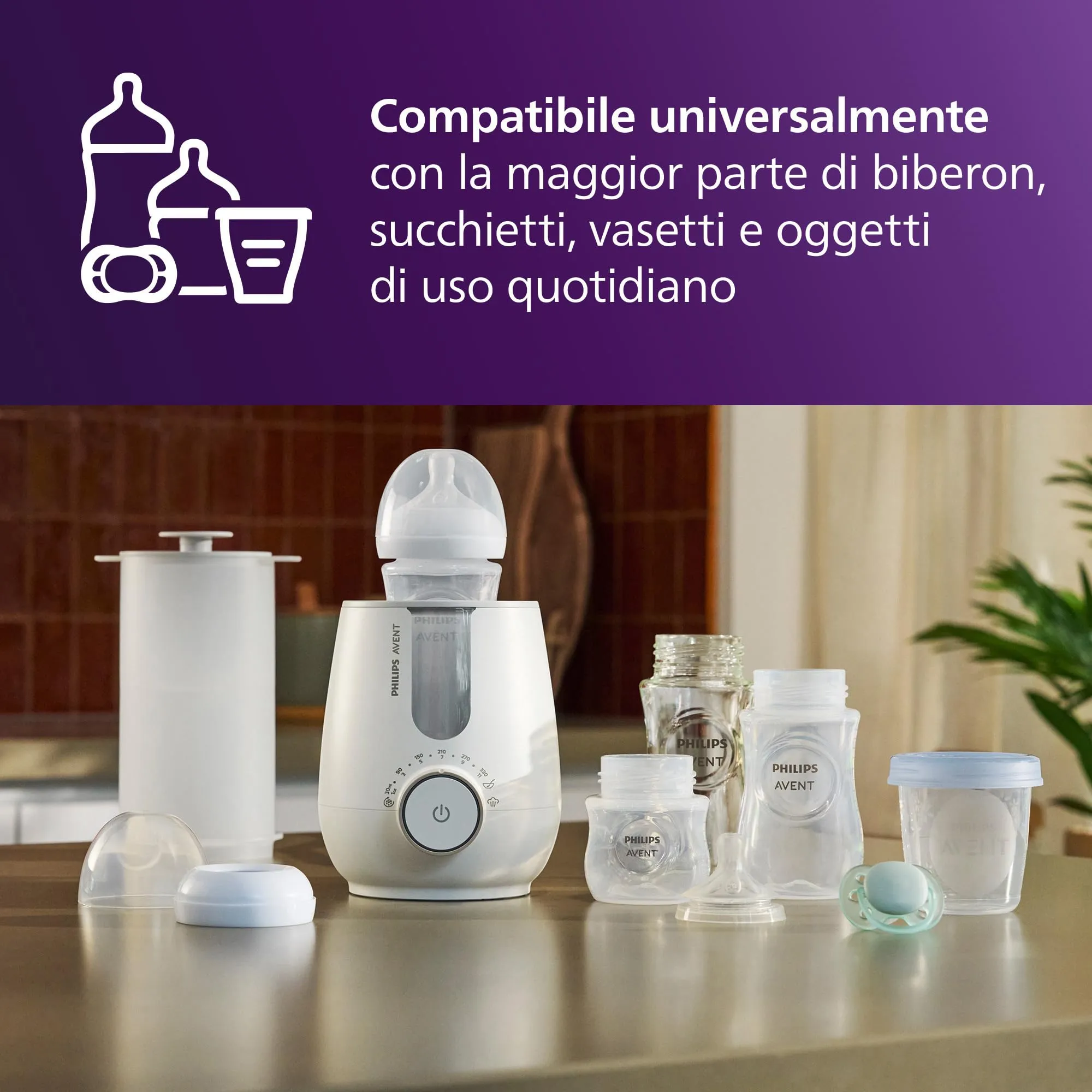 Philips Avent Premium 2-in-1 Scaldabiberon e Sterilizzatore SCF359/00 - immagine 5