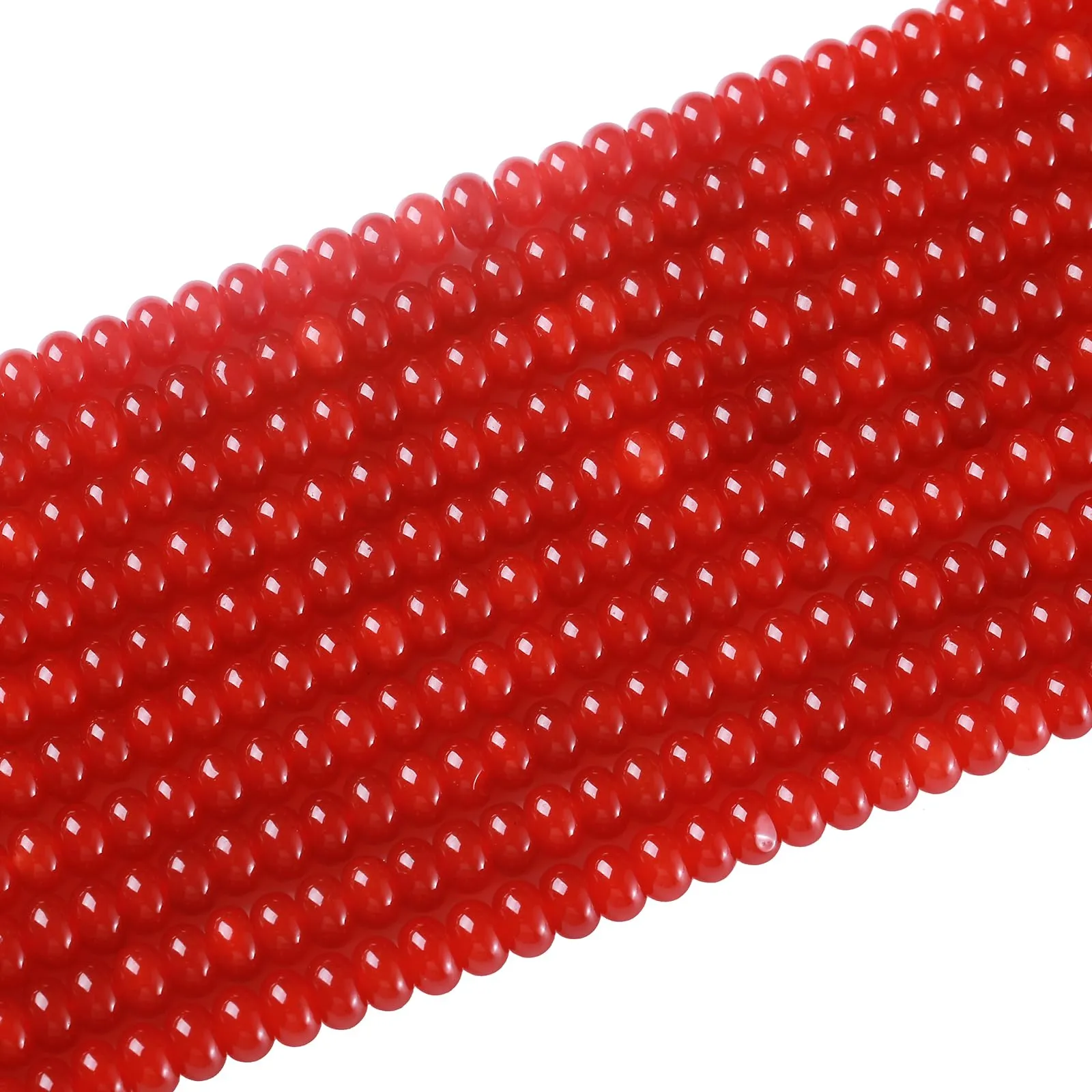 ZXYMLZI 76 Perline in Giada Rossa Naturale, 5 x 8 mm - immagine 4