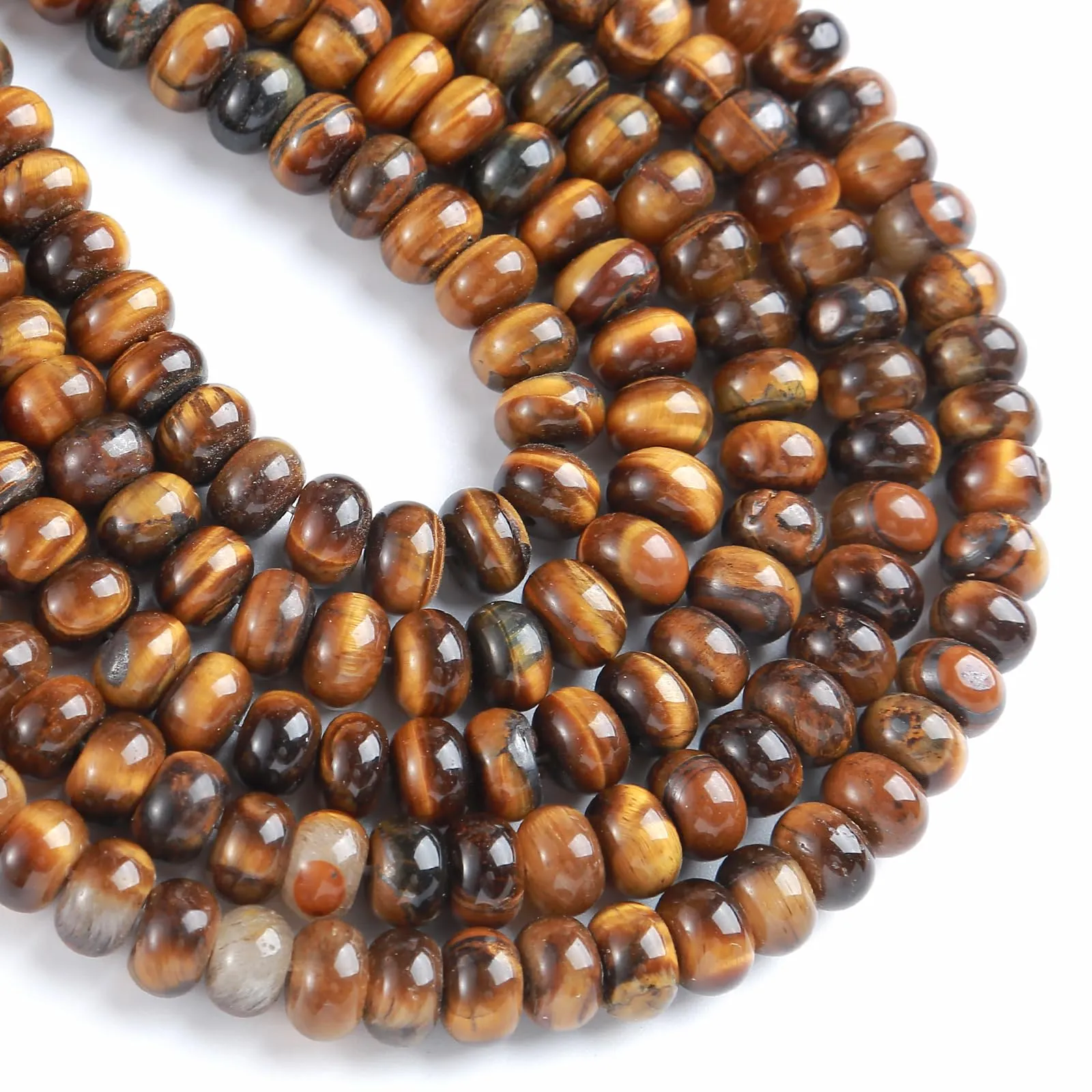 ZXYMLZI 76 Perline in Pietra Naturale Occhio di Tigre, 5 x 8 mm - immagine 2