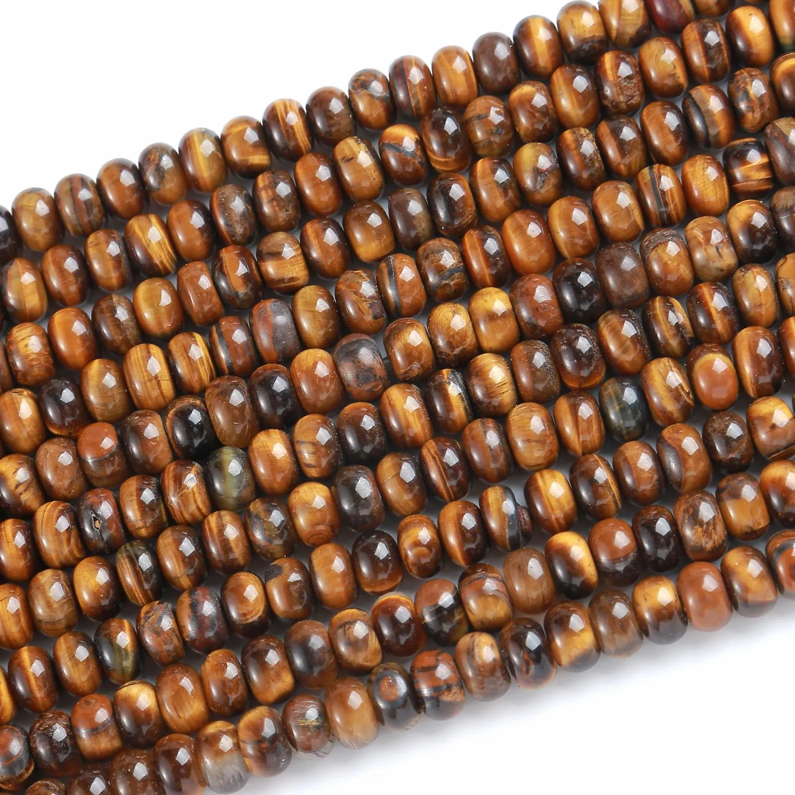 ZXYMLZI 76 Perline in Pietra Naturale Occhio di Tigre, 5 x 8 mm - immagine 3
