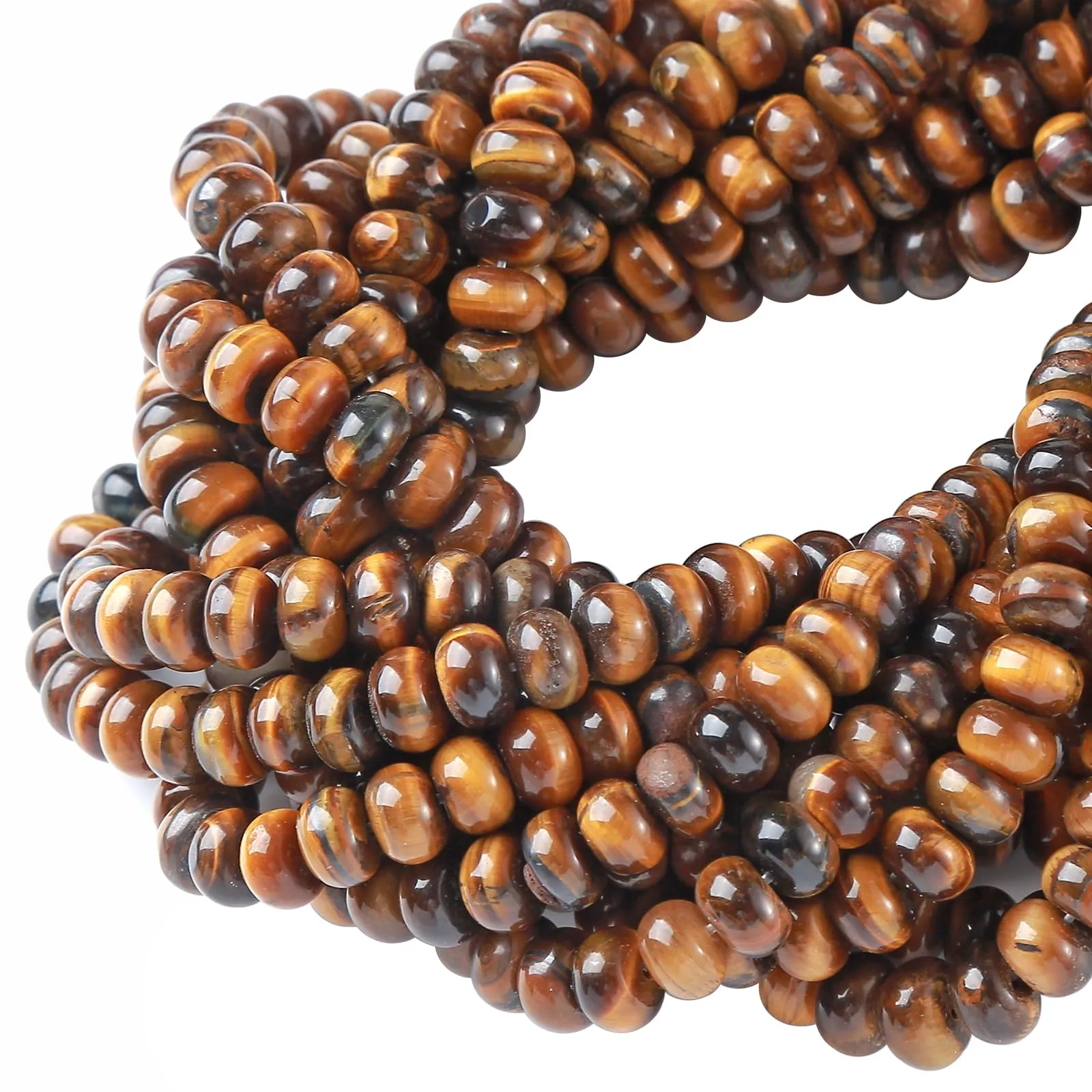 ZXYMLZI 76 Perline in Pietra Naturale Occhio di Tigre, 5 x 8 mm - immagine 4