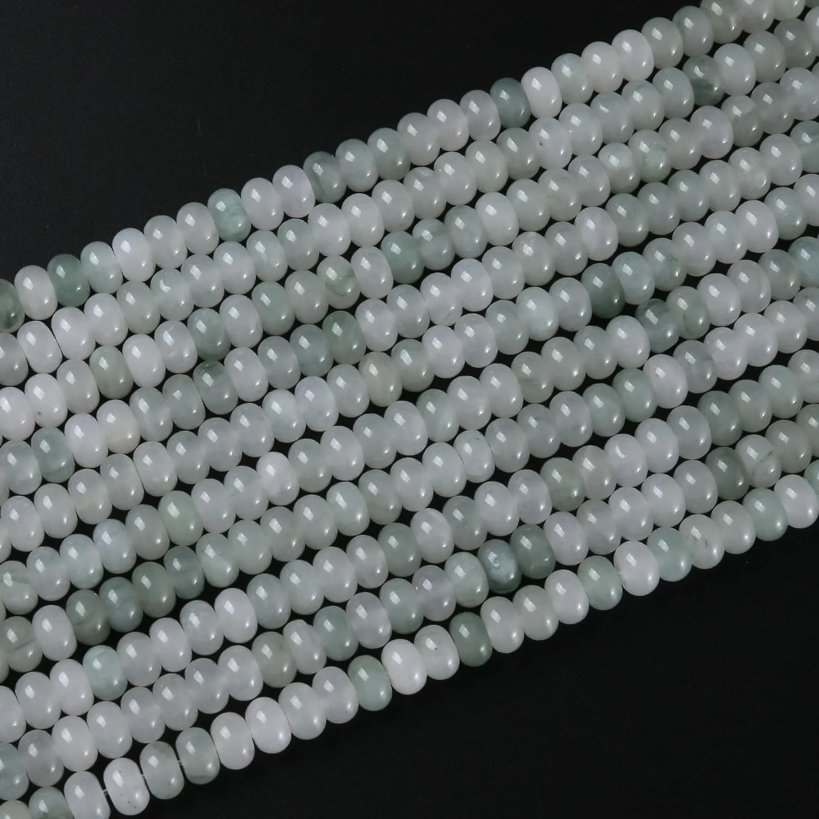 ZXYMLZI Perline Distanziali in Giada Verde Naturale, 5 x 8 mm, 76 Pezzi - immagine 4
