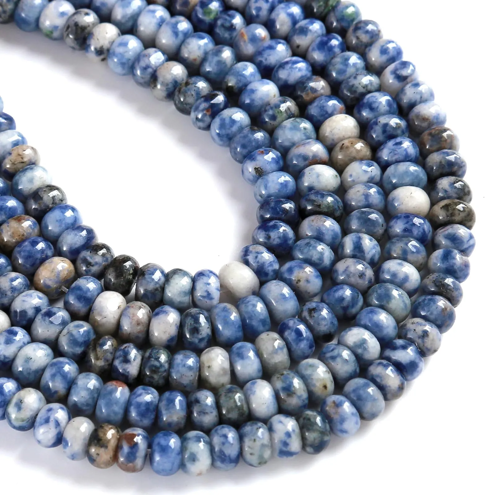 ZXYMLZI Perline Distanziatrici in Sodalite Blu, 5 x 8 mm, 76 Pezzi - immagine 1