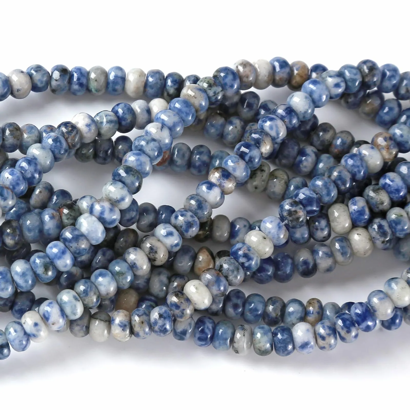 ZXYMLZI Perline Distanziatrici in Sodalite Blu, 5 x 8 mm, 76 Pezzi - immagine 2