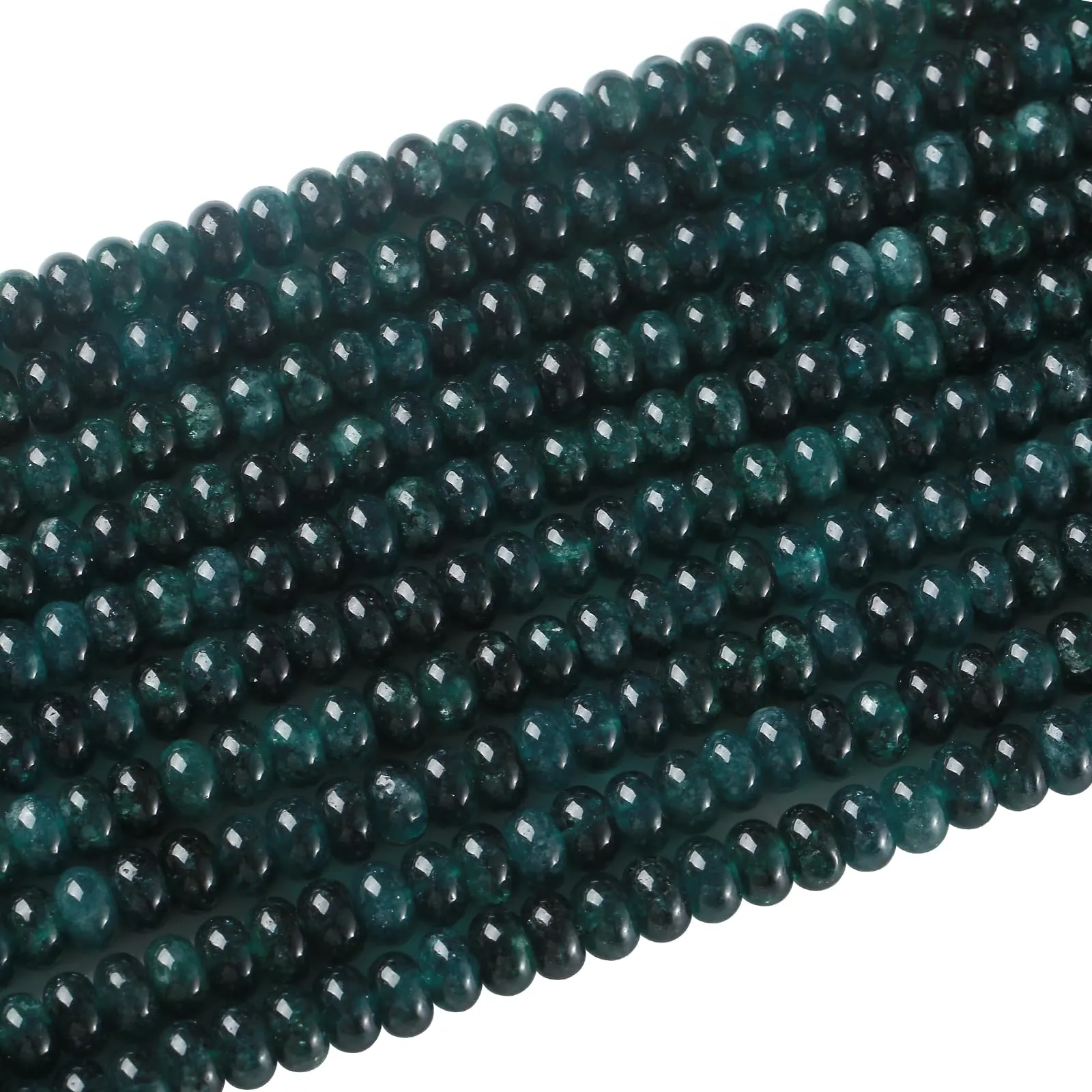 ZXYMLZI 76 Perline di Giada Blu Scuro a Disco, 5 x 8 mm - immagine 4