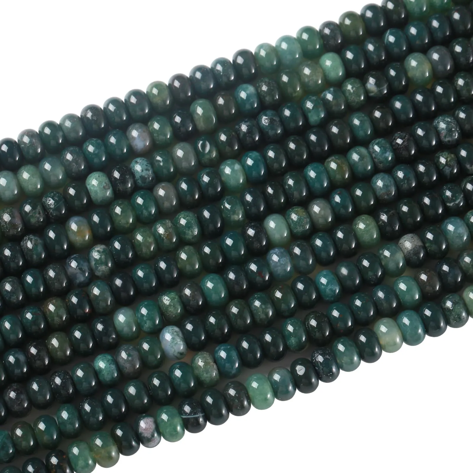 ZXYMLZI 76 Perline Distanziatrici in Agata Muschiata Naturale, 5 x 8 mm - immagine 4