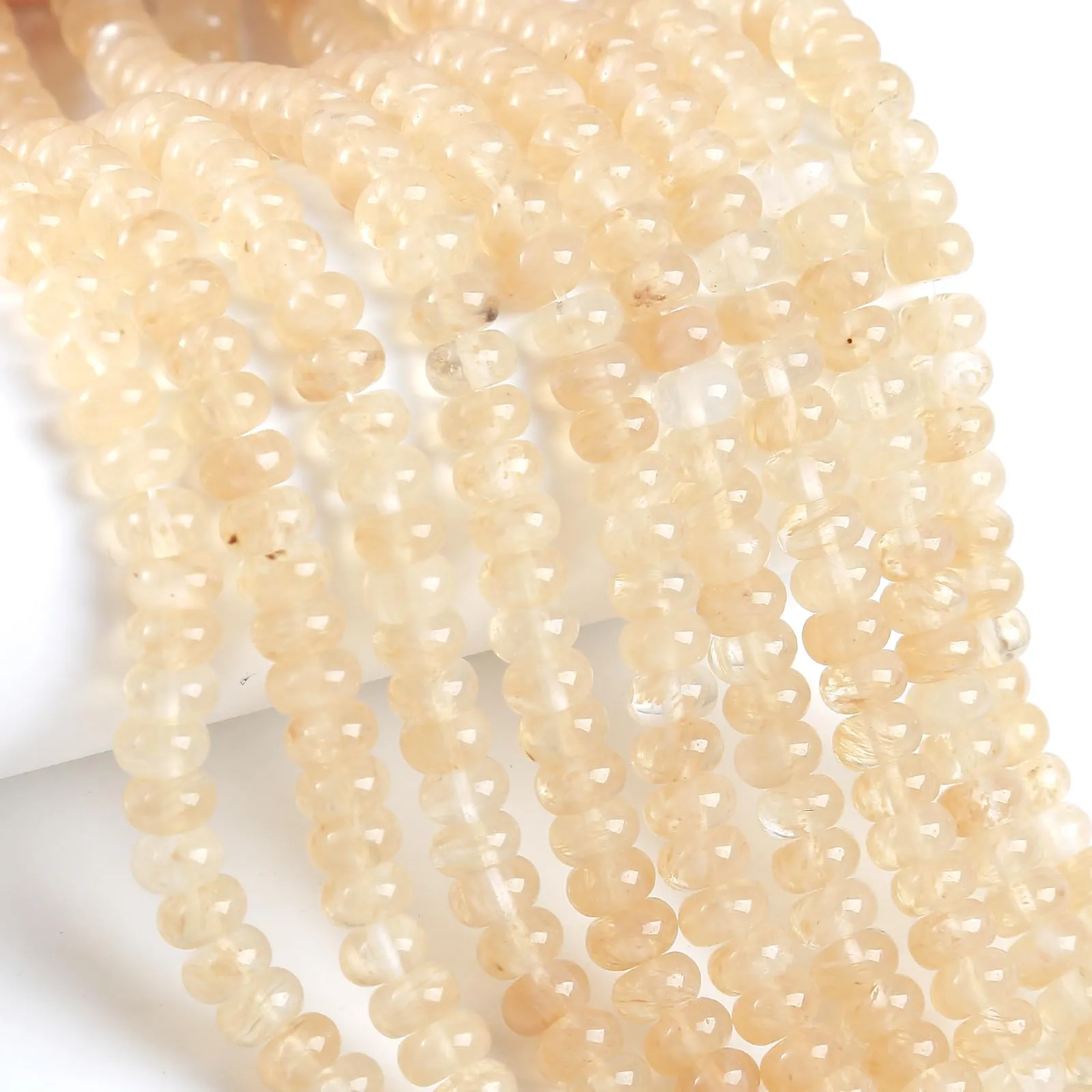 ZXYMLZI Perline Distanziatrici in Giada Pietra Naturale, 5x8 mm, Forma a Rondella, 76 Pezzi - immagine 2
