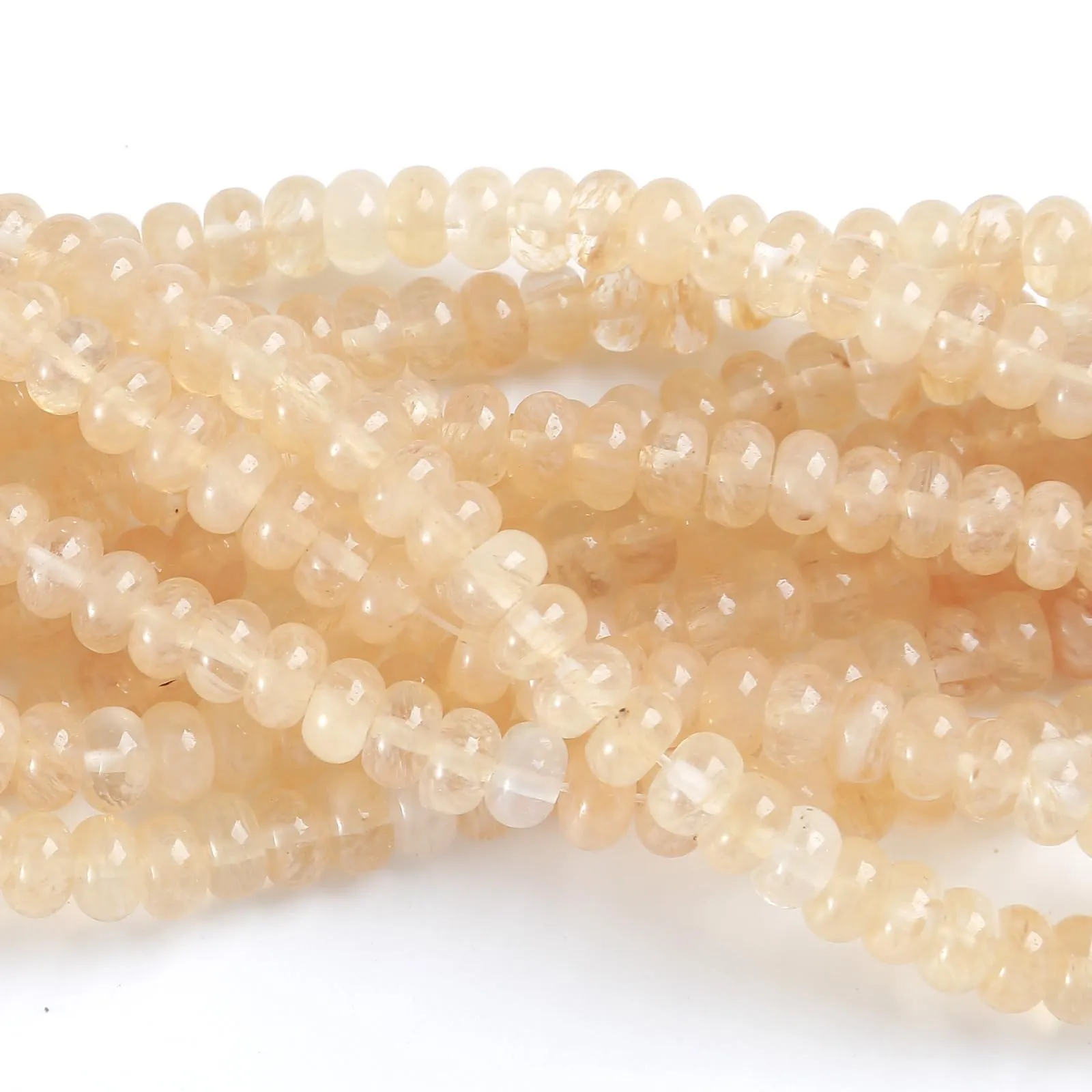 ZXYMLZI Perline Distanziatrici in Giada Pietra Naturale, 5x8 mm, Forma a Rondella, 76 Pezzi - immagine 3