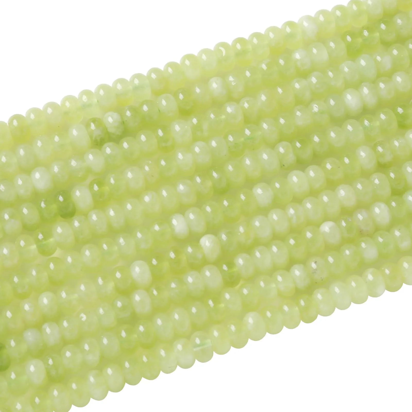ZXYMLZI Perline Distanziatrici in Giada Verde Limone 5x8 mm, 76 Pezzi - immagine 3