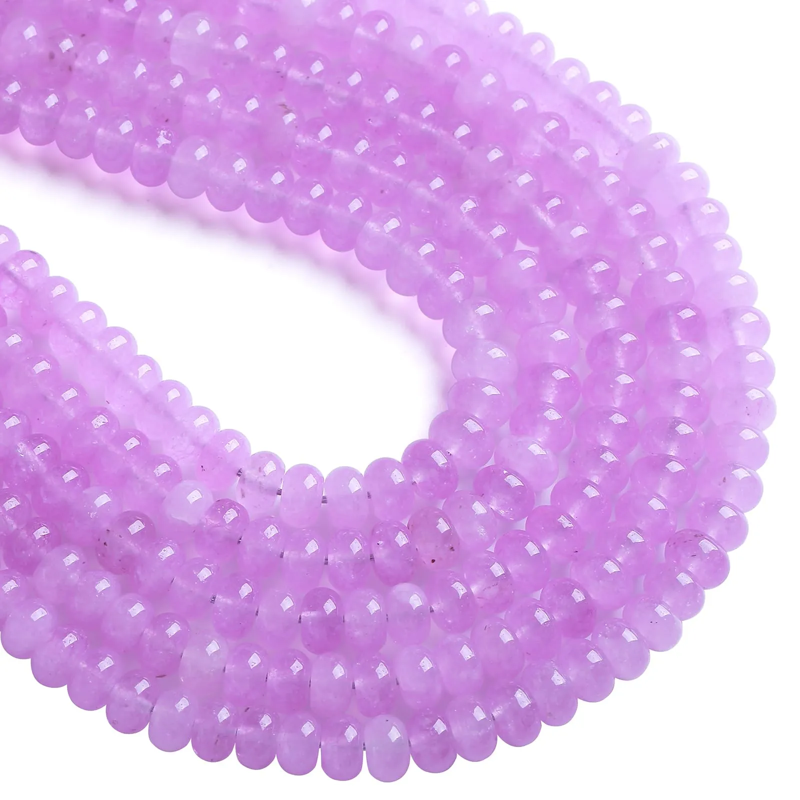 ZXYMLZI 76 Perline Distanziatrici in Ametista Color Lavanda, 5 x 8 mm - immagine 1