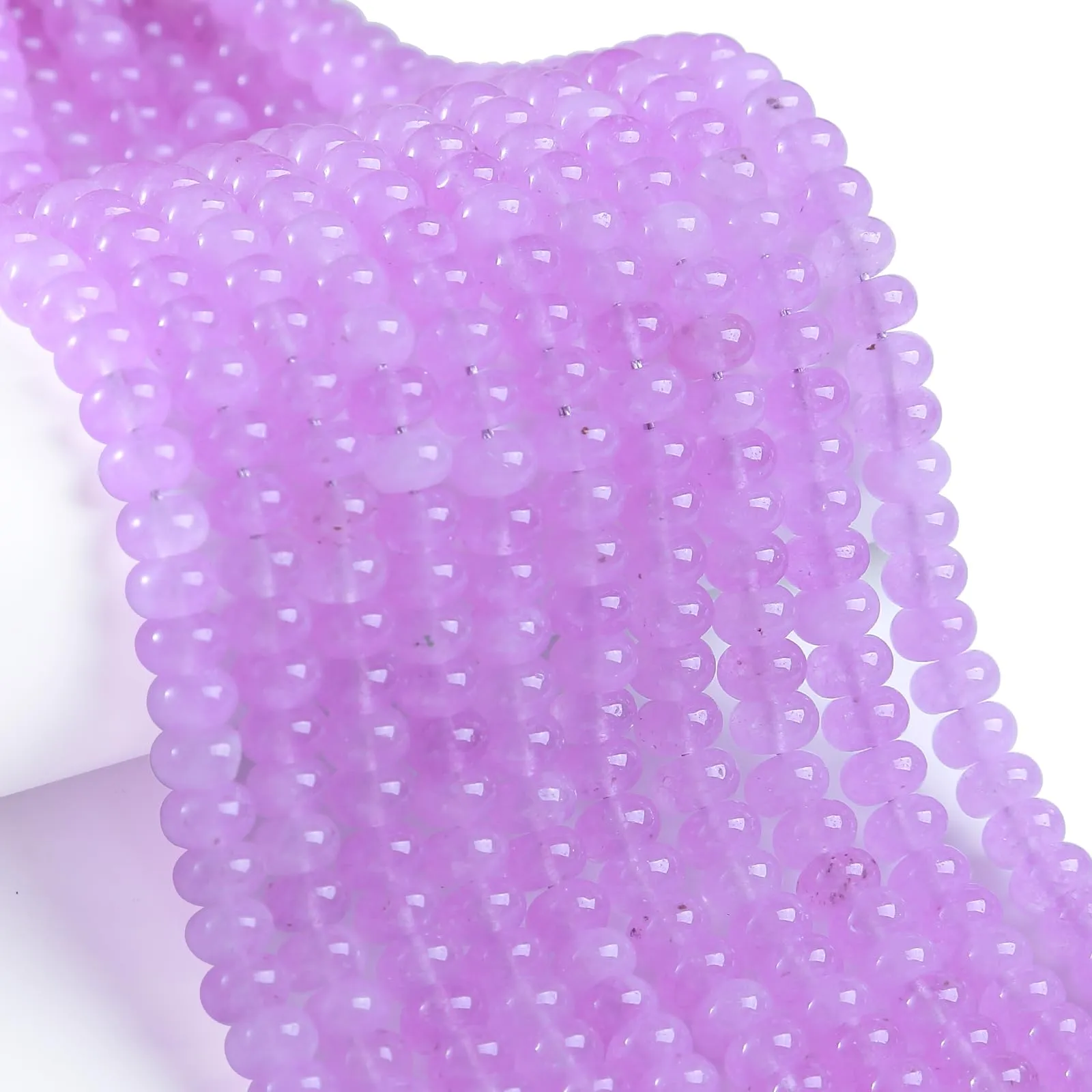 ZXYMLZI 76 Perline Distanziatrici in Ametista Color Lavanda, 5 x 8 mm - immagine 3