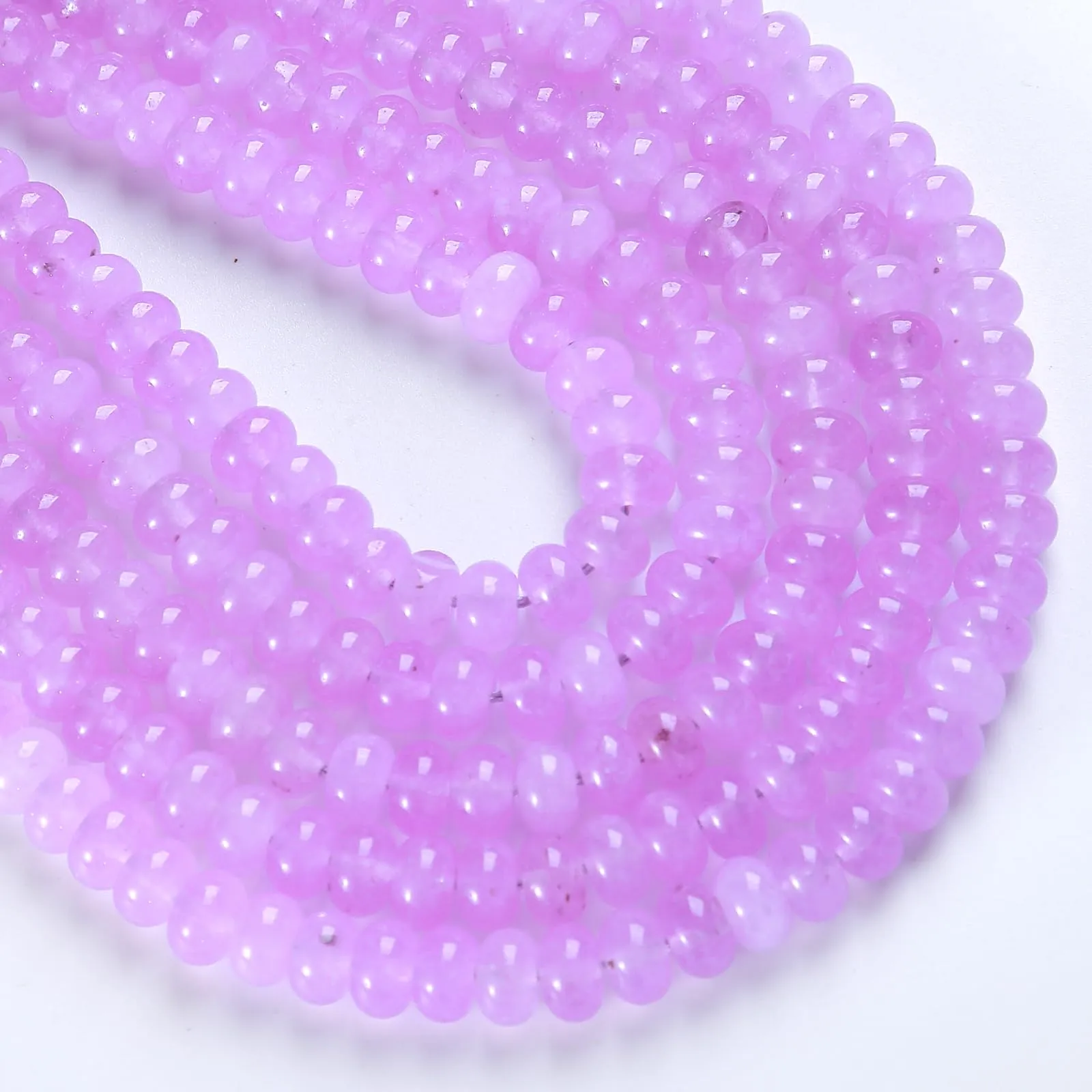 ZXYMLZI 76 Perline Distanziatrici in Ametista Color Lavanda, 5 x 8 mm - immagine 4