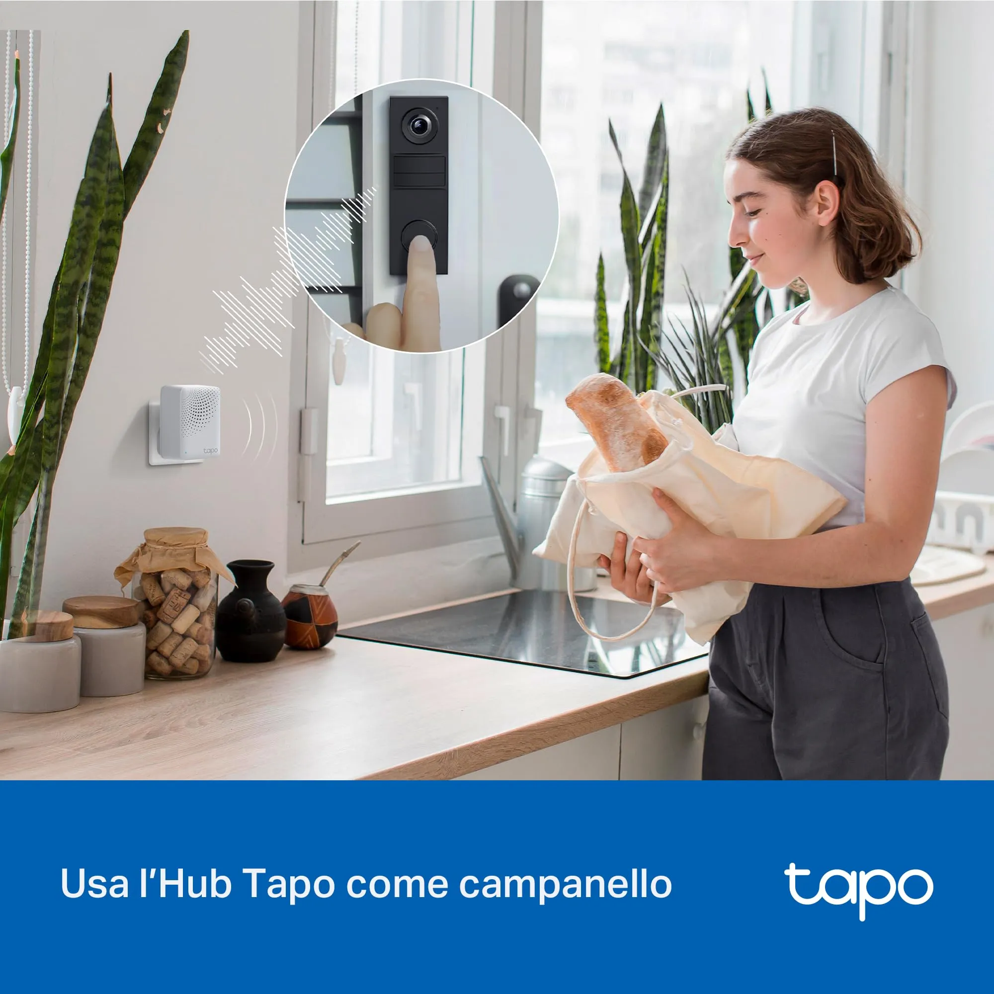 Tapo D205 Videocitofono WiFi 2K 3MP Batteria 180 Giorni Campo Visivo 160° - immagine 10