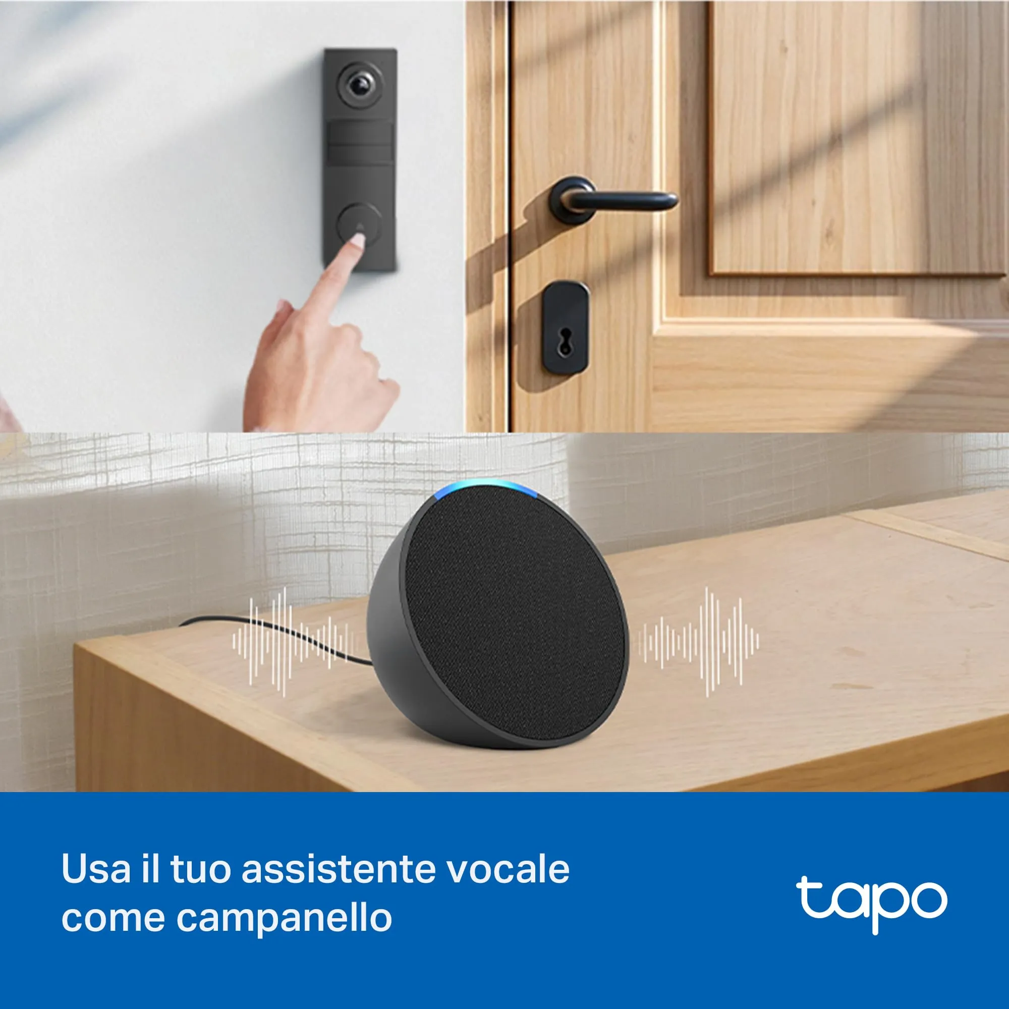Tapo D205 Videocitofono WiFi 2K 3MP Batteria 180 Giorni Campo Visivo 160° - immagine 11