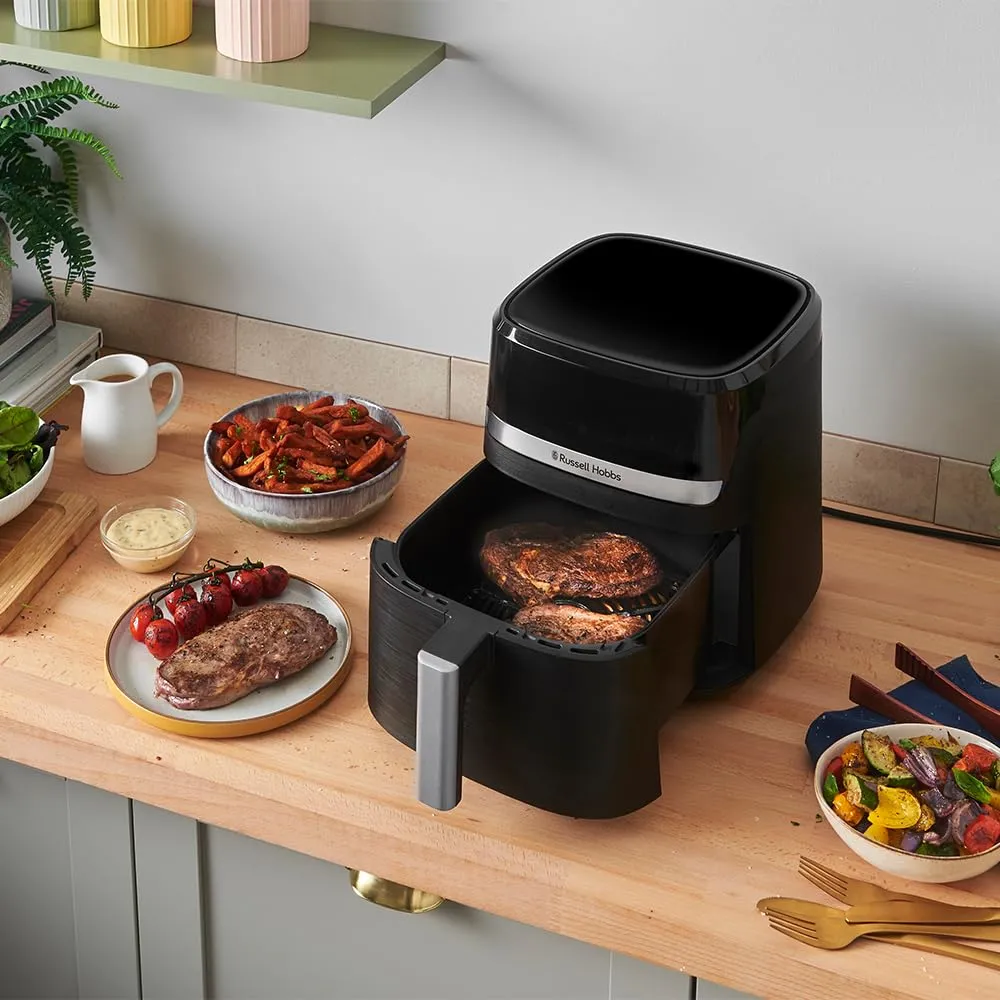 Russell Hobbs Friggitrice ad Aria, 5,5 L, 9 Funzioni, Nero - immagine 3