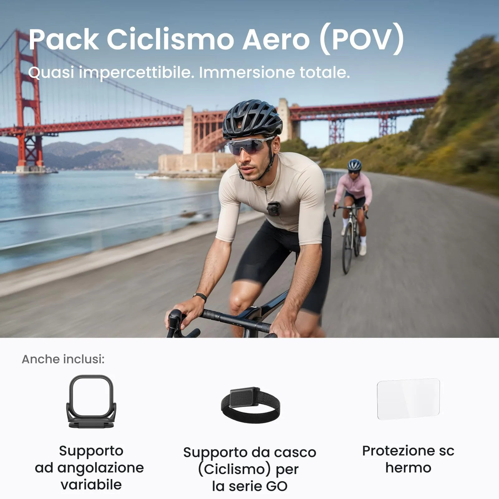 Insta360 GO Ultra Pack Ciclismo Aero Mini Action Cam 4K - immagine 2