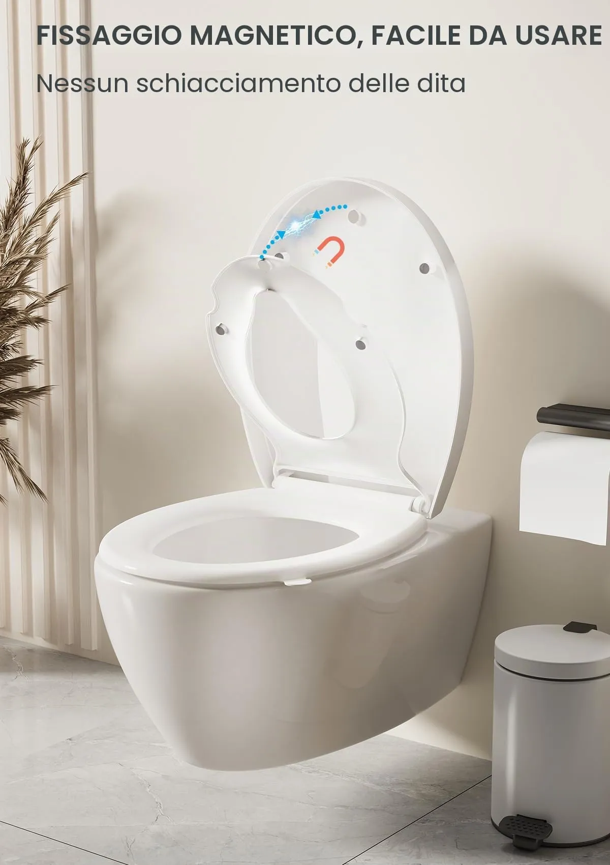 YEAUPE PRO Tavoletta WC Forma O con Riduttore Bambini e Chiusura Rallentata - immagine 2