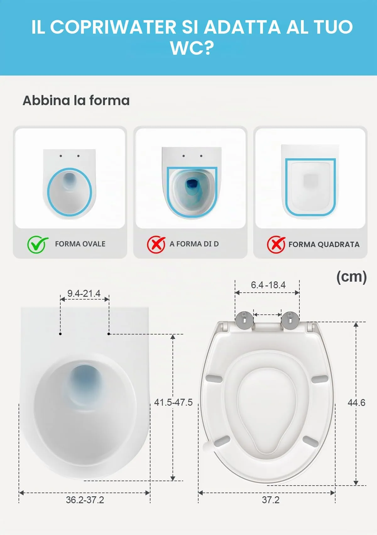 YEAUPE PRO Tavoletta WC Forma O con Riduttore Bambini e Chiusura Rallentata - immagine 7