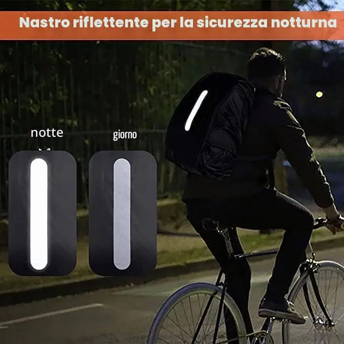 GUKOY Copertura antipioggia impermeabile per zaino con cinghia riflettente, Nero, XS (8-17 L) - immagine 4