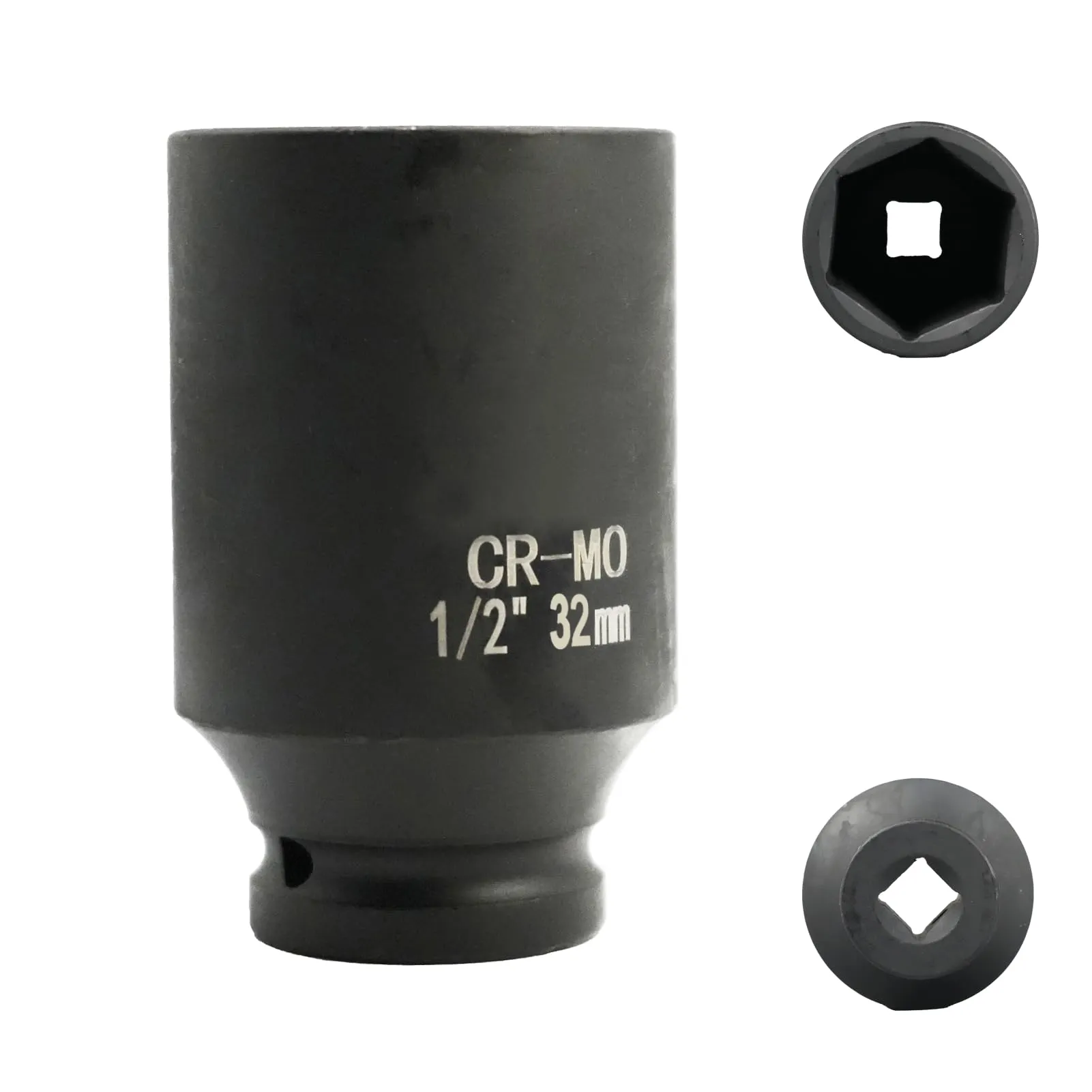 Flewdart Bussola Lunga Esagonale 1/2" 32mm, Acciaio al Cromo Molibdeno CR-MO, Lunghezza 78 mm - immagine 1