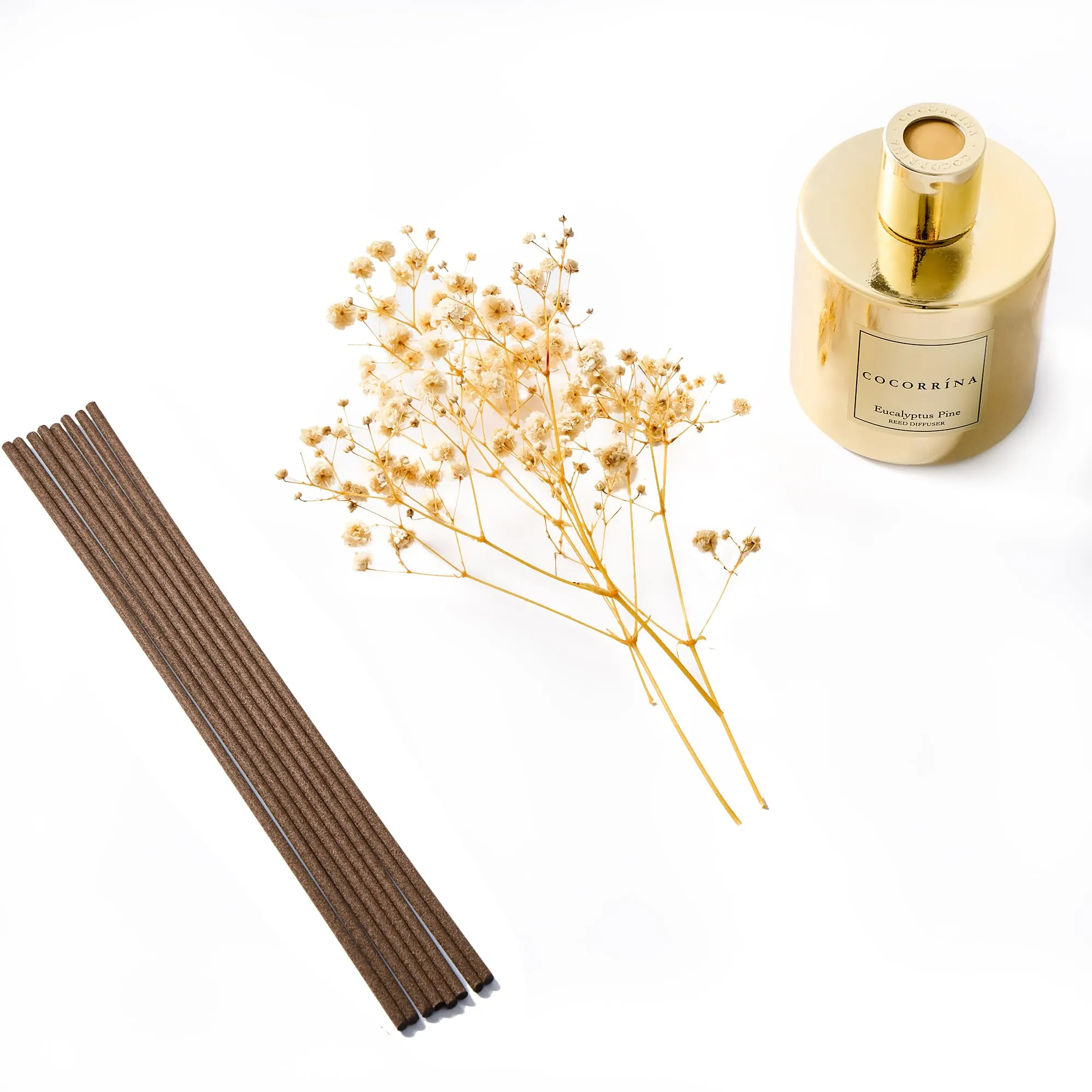 COCORRÍNA Diffusore Profumo Ambiente Eucalyptus Pine, 200ml con 8 Bastoncini - immagine 2