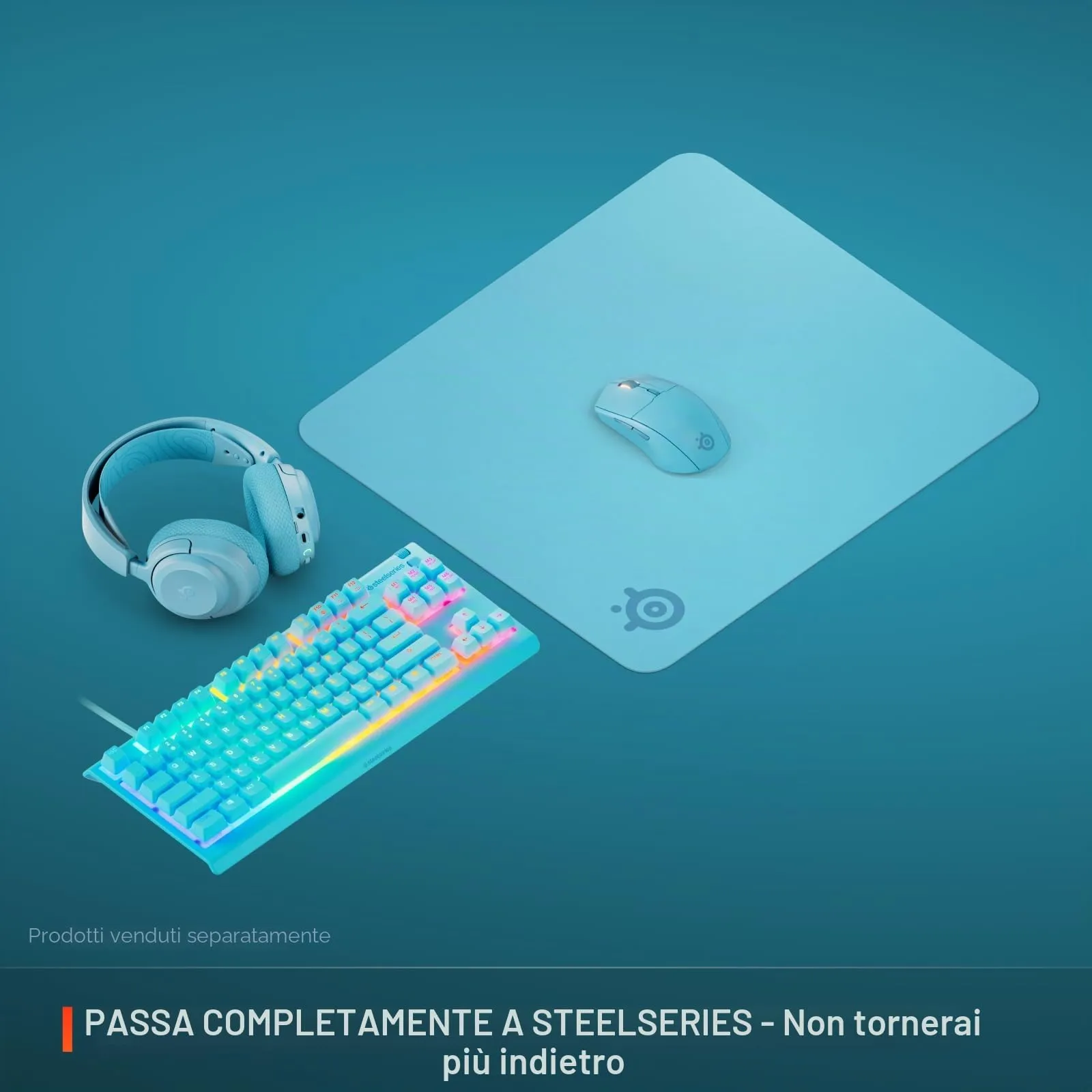 SteelSeries QcK Cloth Gaming Mouse Pad, Large, Aqua - immagine 7