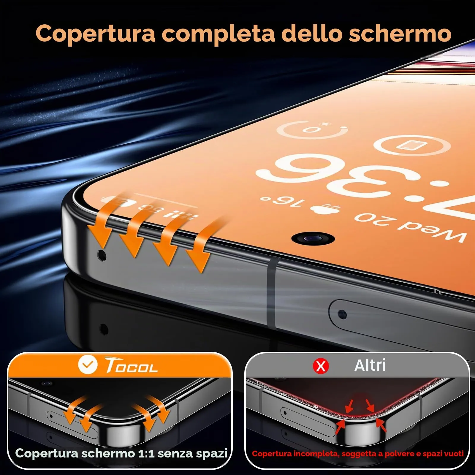 TOCOL Pellicola Protettiva in Vetro Temperato 9H per Google Pixel 10 e Pixel 10 Pro, 2 Pezzi - immagine 5