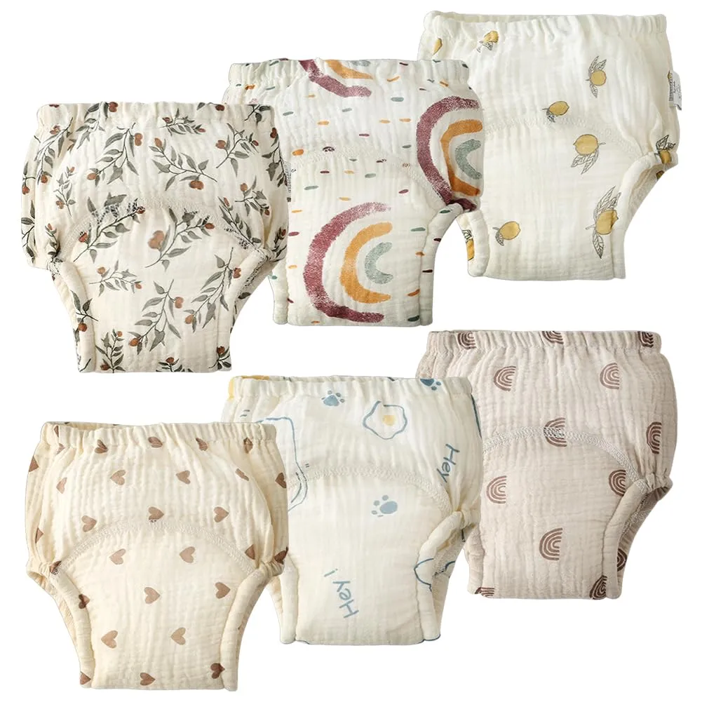 Aolso Mutandine di Apprendimento in Cotone per Bambino, 6 Pezzi, Pannolini Lavabili Riutilizzabili, Modello 110 - immagine 1