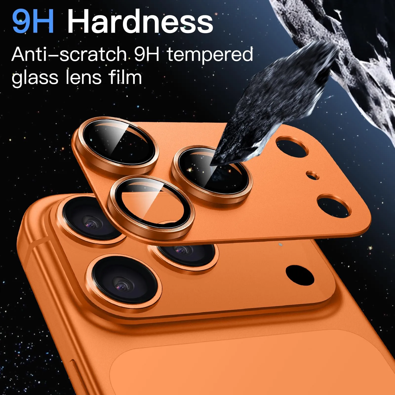 JETech Pellicola Protettiva Fotocamera per iPhone 17 Pro Max, Arancione - immagine 4