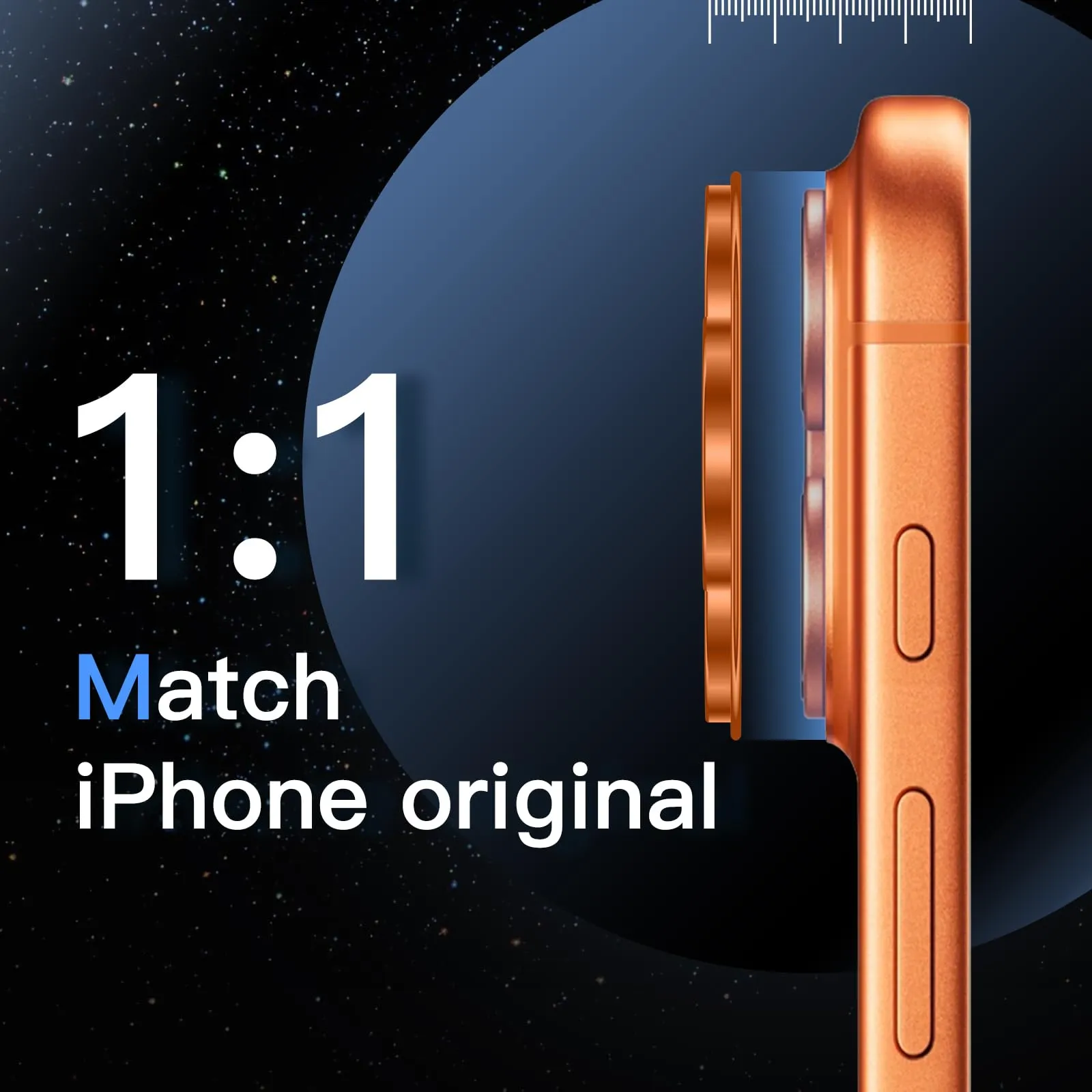 JETech Pellicola Protettiva Fotocamera per iPhone 17 Pro Max, Arancione - immagine 5