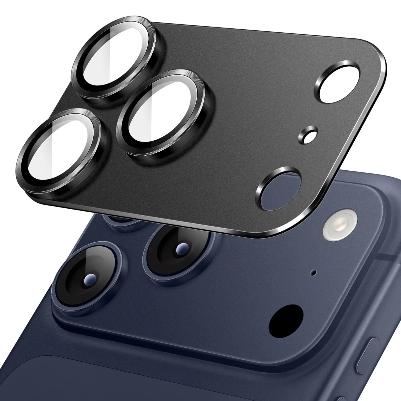 JETech Pellicola Protettiva Fotocamera per iPhone 17 Pro Max, Nero - immagine 1