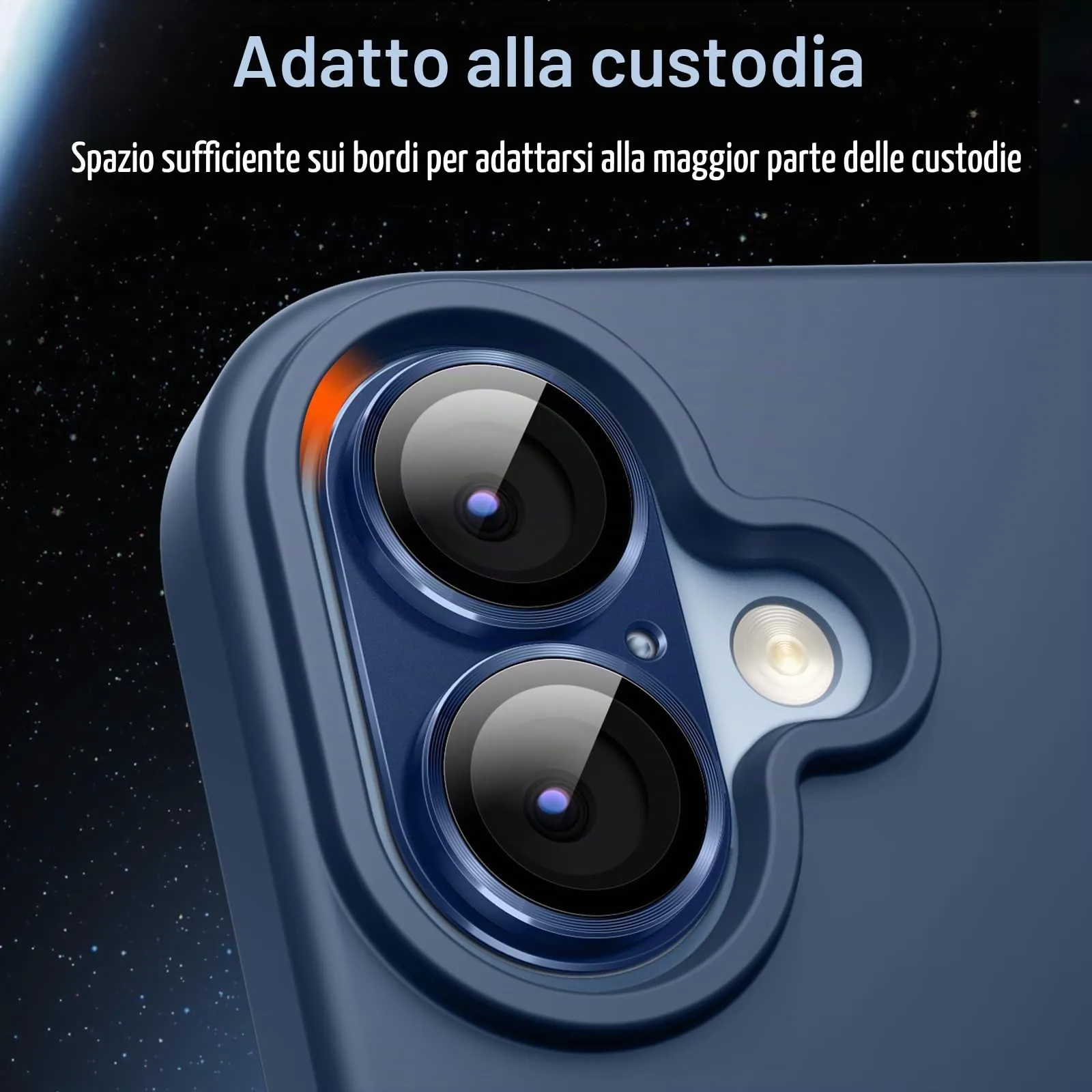 JETech Pellicola Protettiva Fotocamera per iPhone 17, Blu - immagine 7