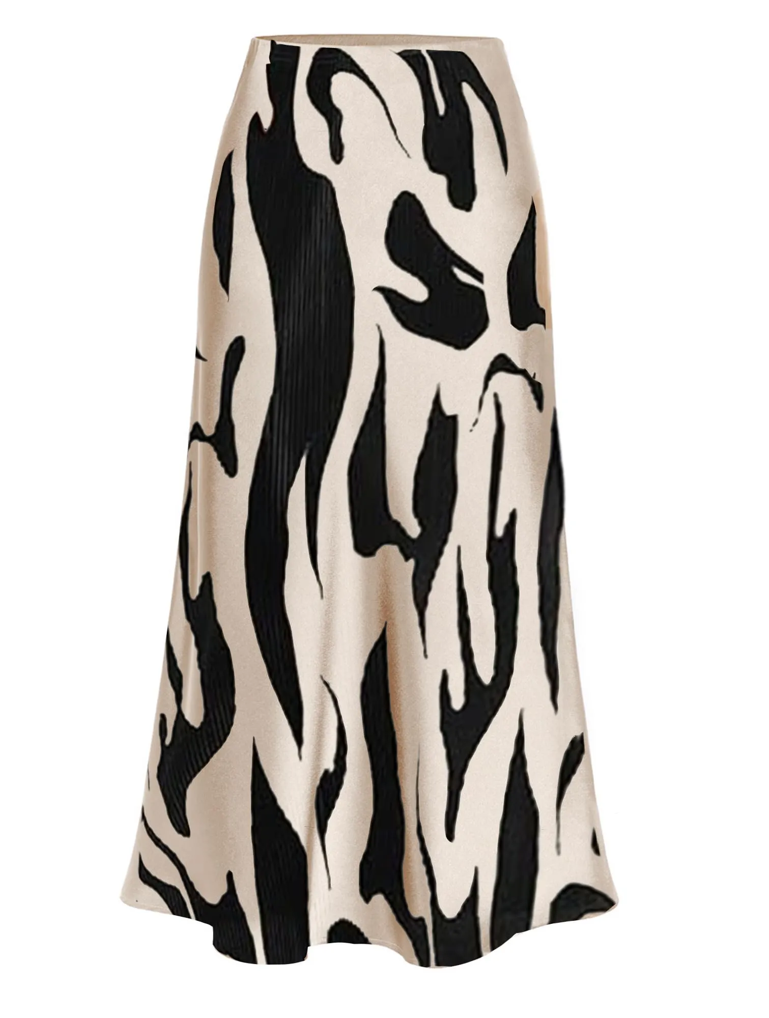 Koerye Gonna Donna Lunga in Raso Moda Seta Elastica Vintage Avvolgente - immagine 4