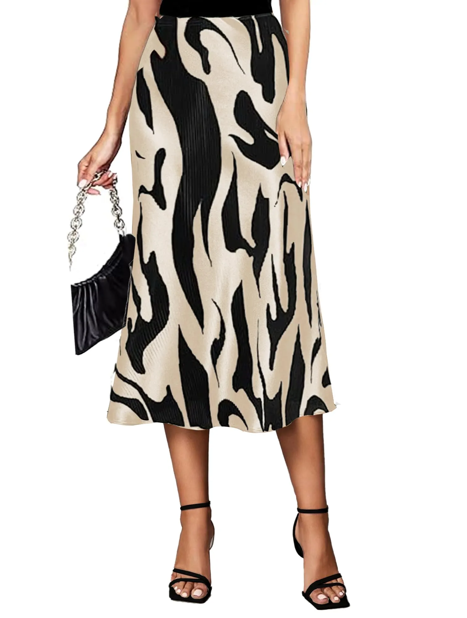 Koerye Gonna Donna Lunga in Raso Elastica Vintage Avvolgente - immagine 1