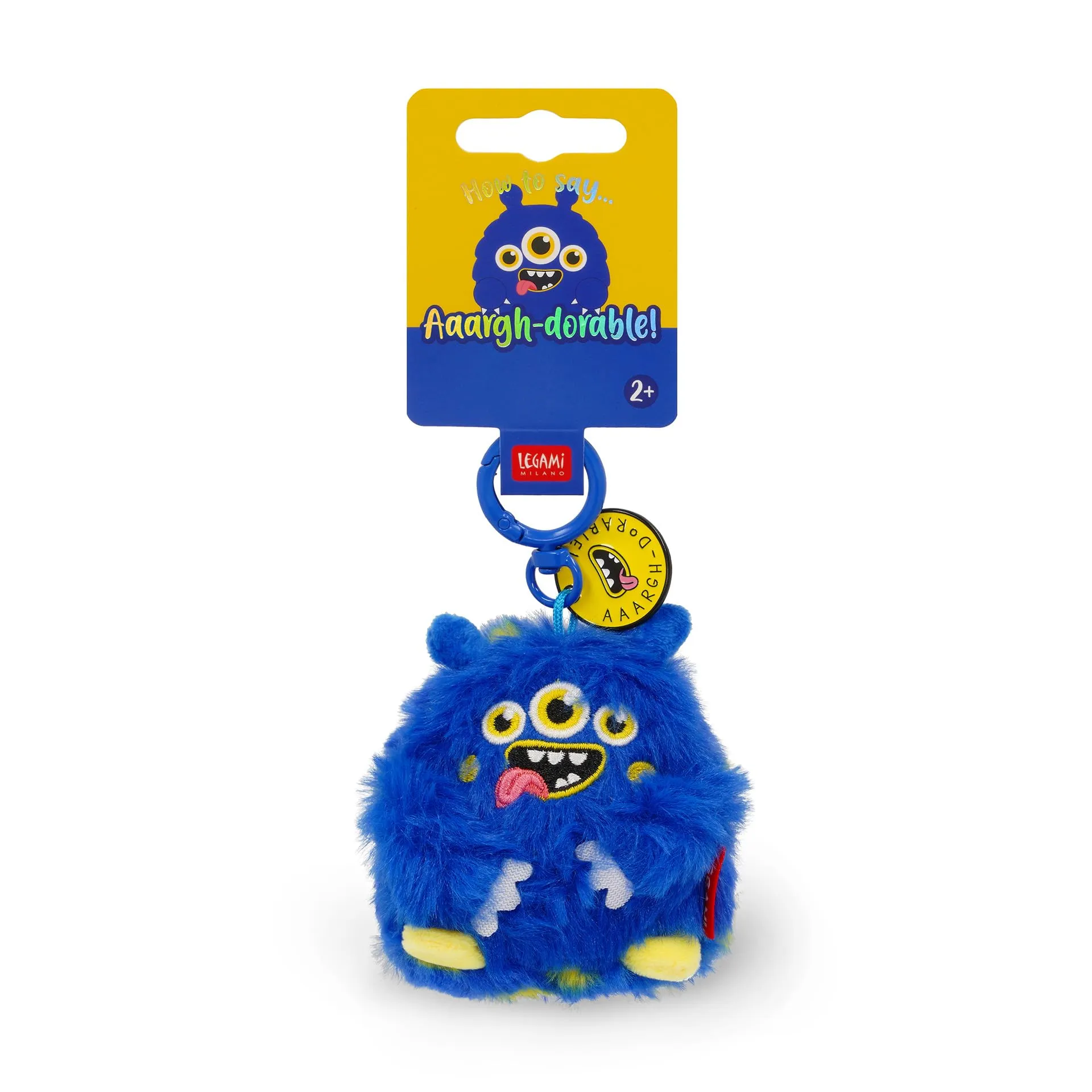 Legami Portachiavi Super Soft Monster, Peluche con Messaggio Inciso e Moschettone, 7x11 cm - immagine 4
