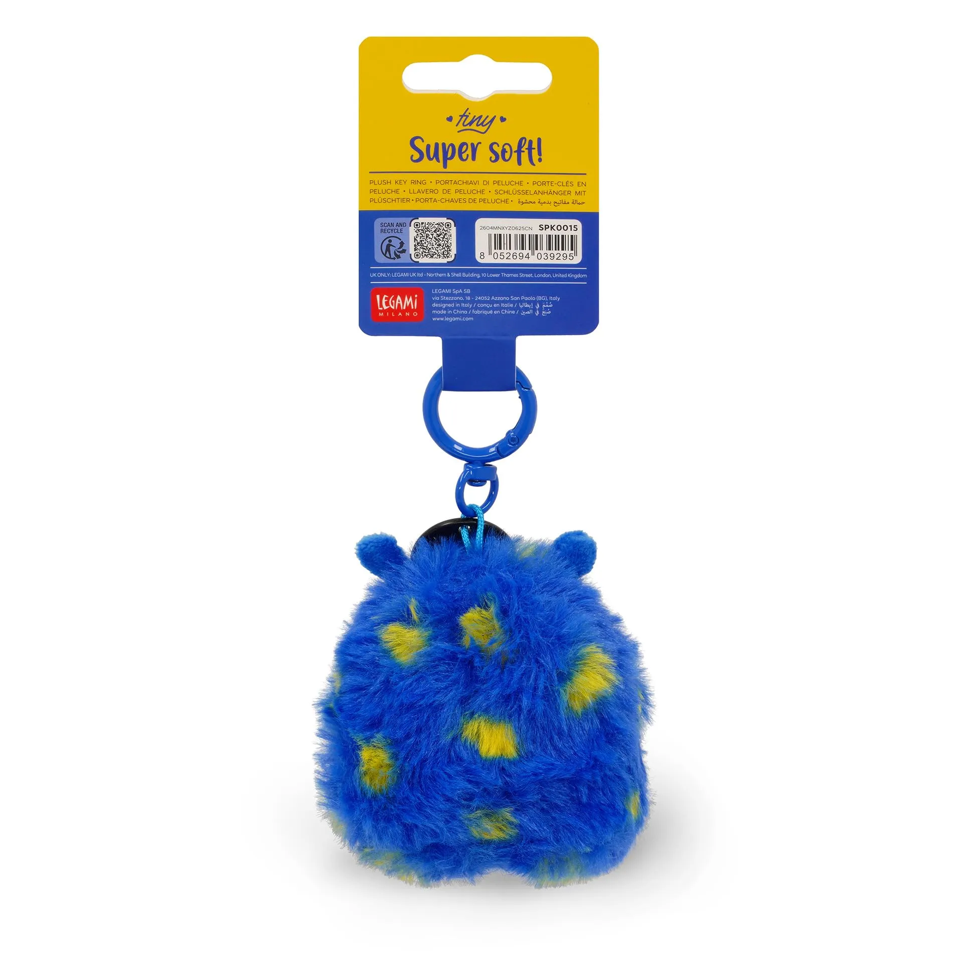 Legami Portachiavi Super Soft Monster, Peluche con Messaggio Inciso e Moschettone, 7x11 cm - immagine 5
