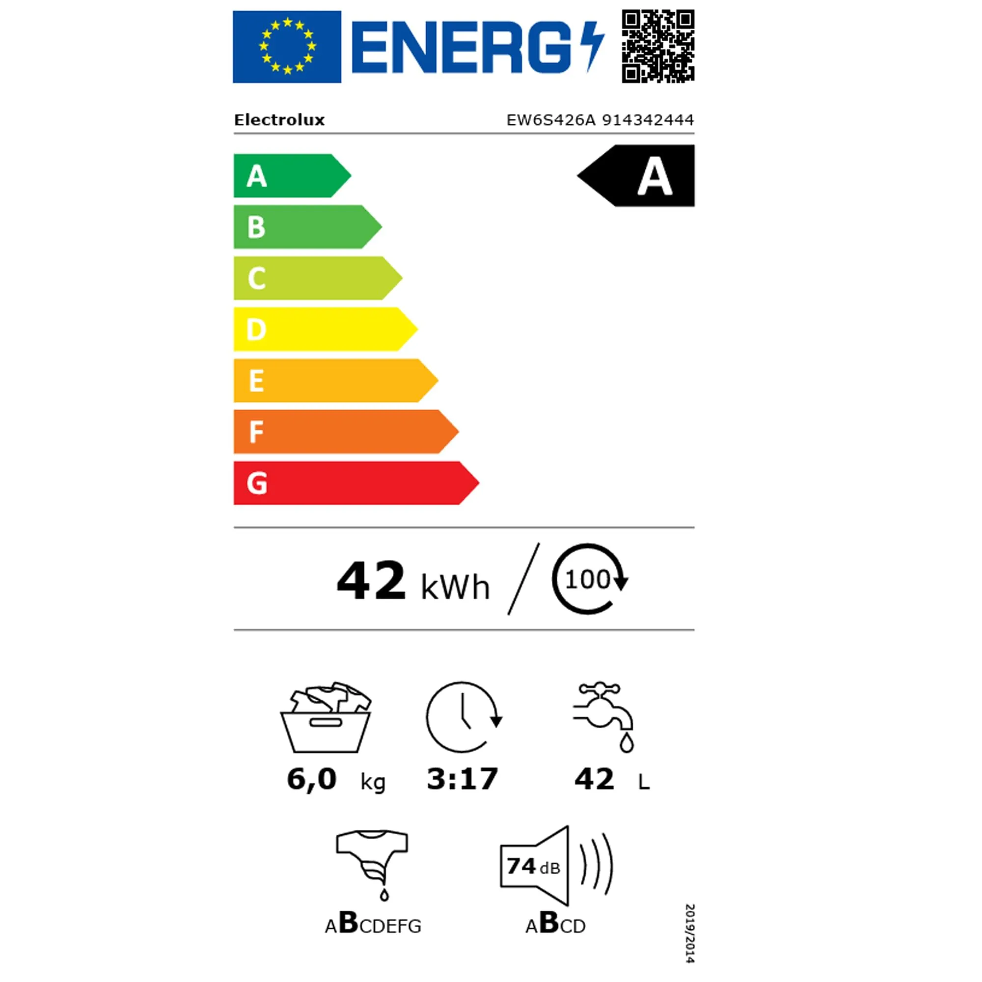 Electrolux EW6S426A Lavatrice Slim Carica Frontale 6 kg SensiCare - immagine 8