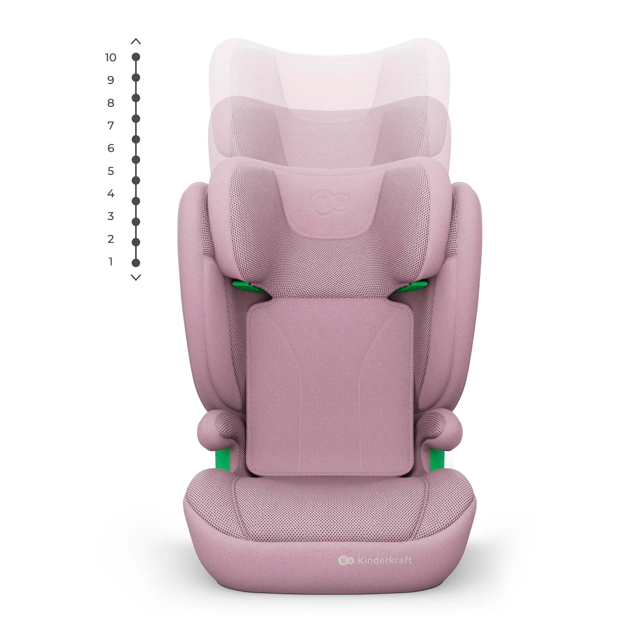 Kinderkraft Junior Fix2 Pro i-Size Seggiolino Auto 15-36 kg, Gruppo 2-3, 100-150 cm, Isofix, Rosa - immagine 9