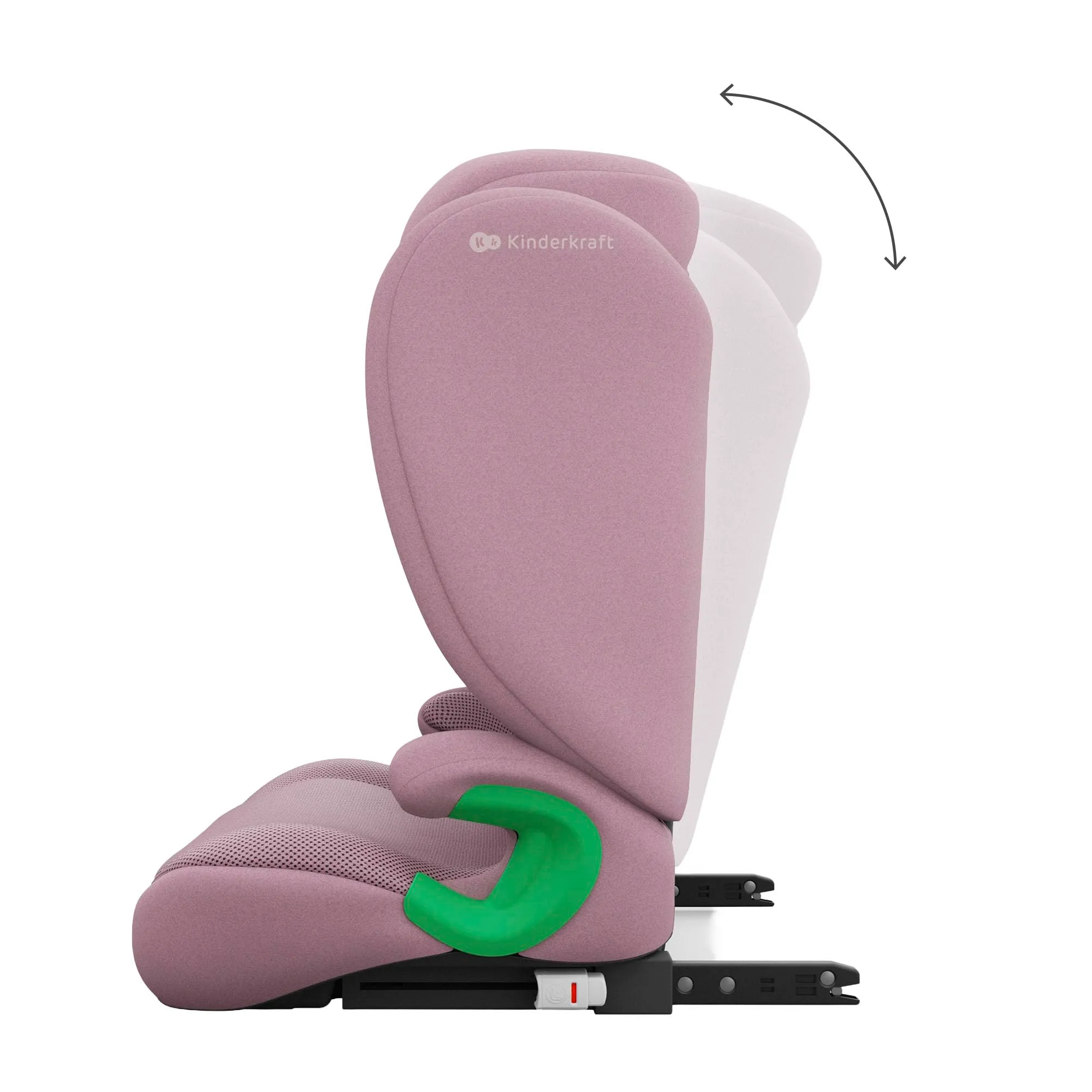 Kinderkraft Junior Fix2 Pro i-Size Seggiolino Auto 15-36 kg, Gruppo 2-3, 100-150 cm, Isofix, Rosa - immagine 10