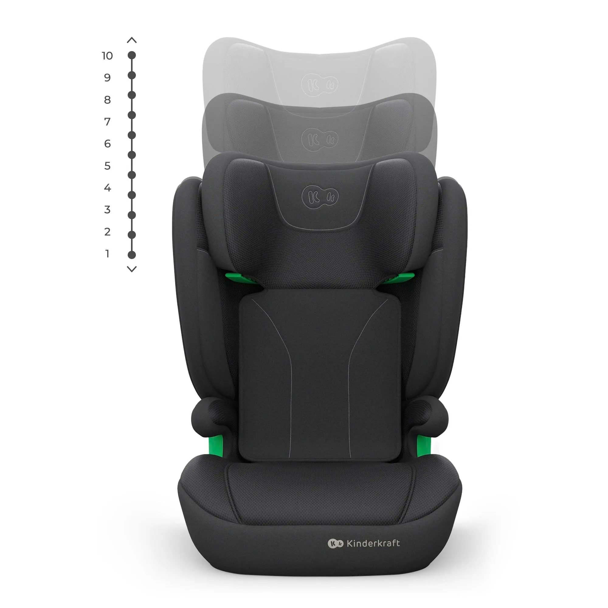 Kinderkraft Junior Fix2 Pro i-Size Seggiolino Auto 15-36 kg, Gruppo 2-3, 100-150 cm, Isofix, Nero - immagine 8