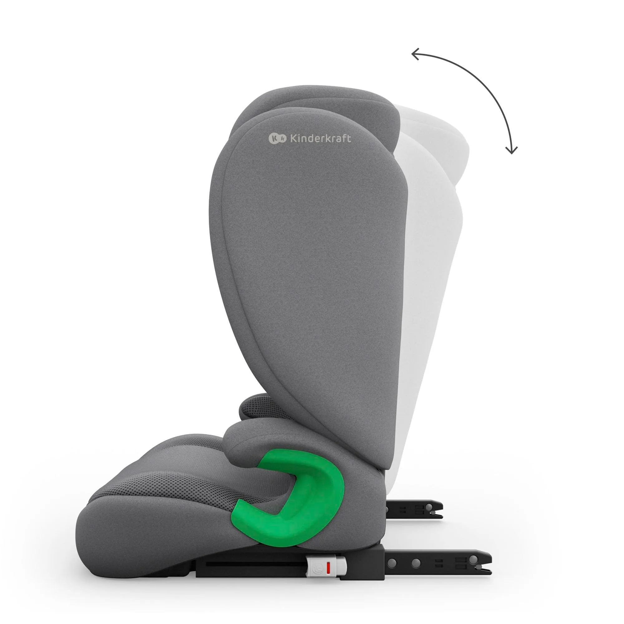 Kinderkraft Junior Fix2 Pro i-Size Seggiolino Auto 100-150 cm, Gruppo 2-3, Isofix, Grigio - immagine 9