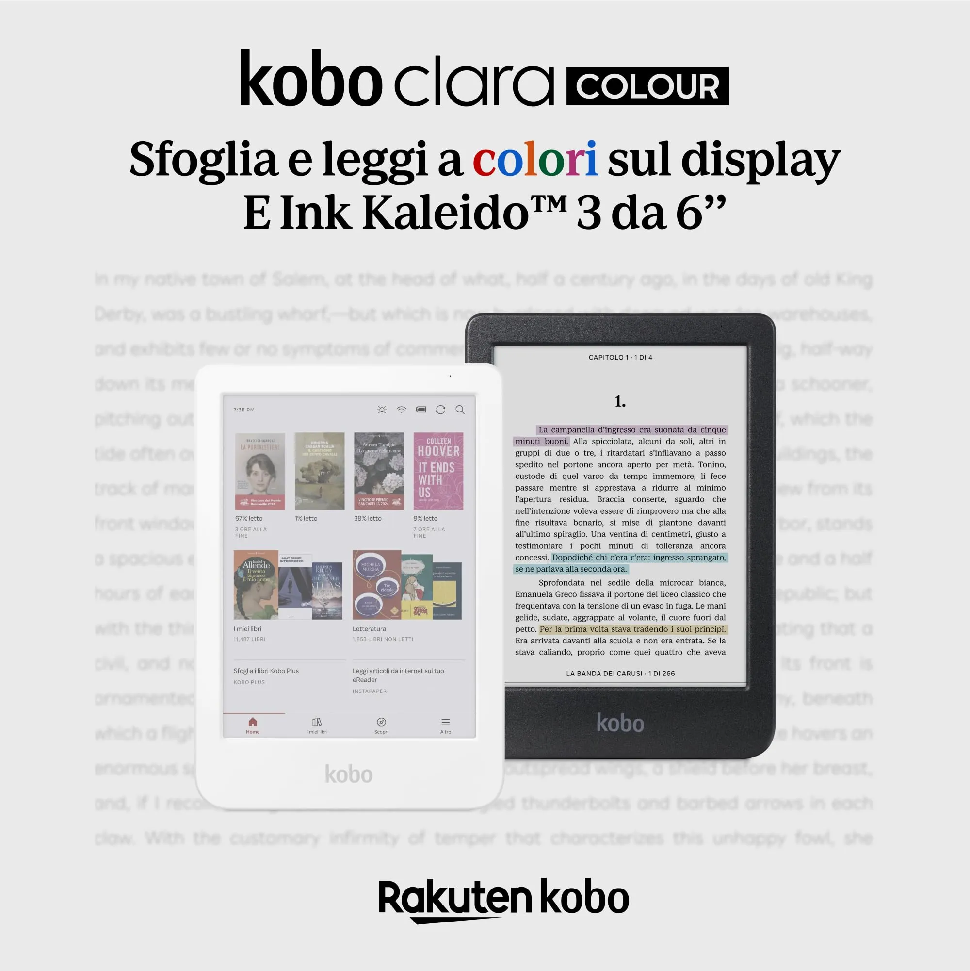 Kobo Clara Colour eReader - E Ink Kaleido 3 6” - Bianco - immagine 2